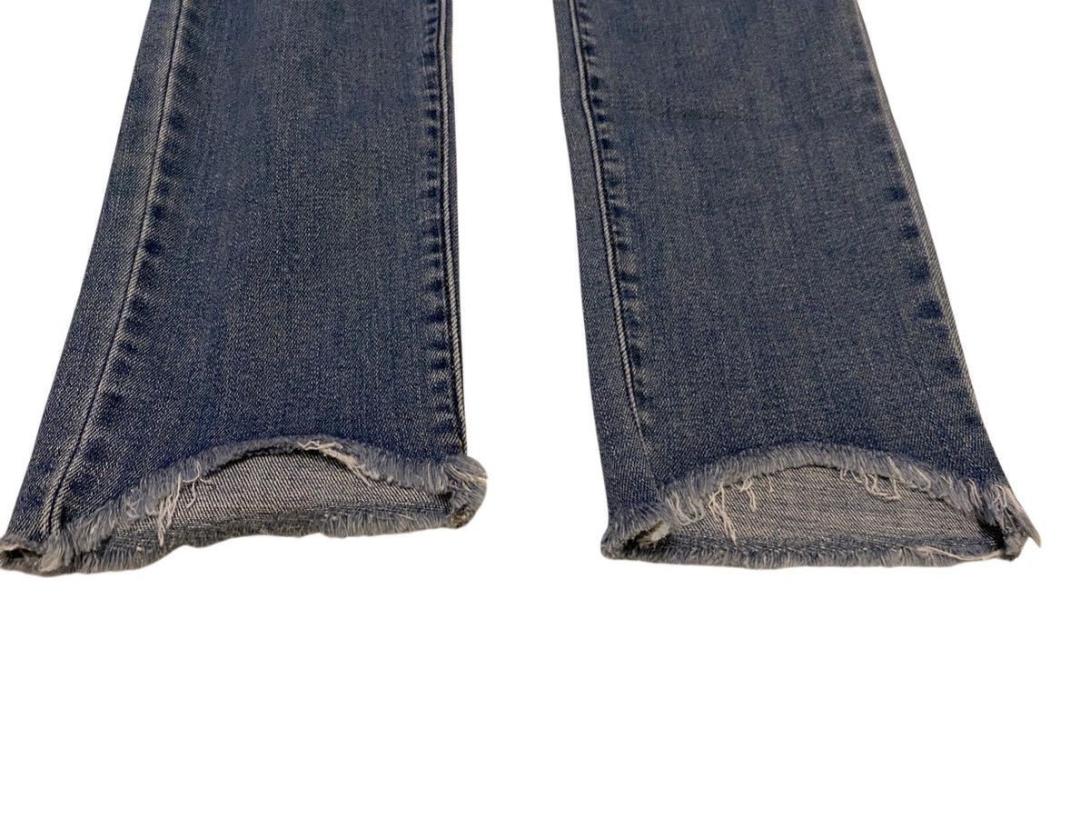 Levi's Levis 721 High Rise Skinny Jeans Fringe Cuff Western Boho Size 27" / US 4 / IT 40 - 4 Thumbnail