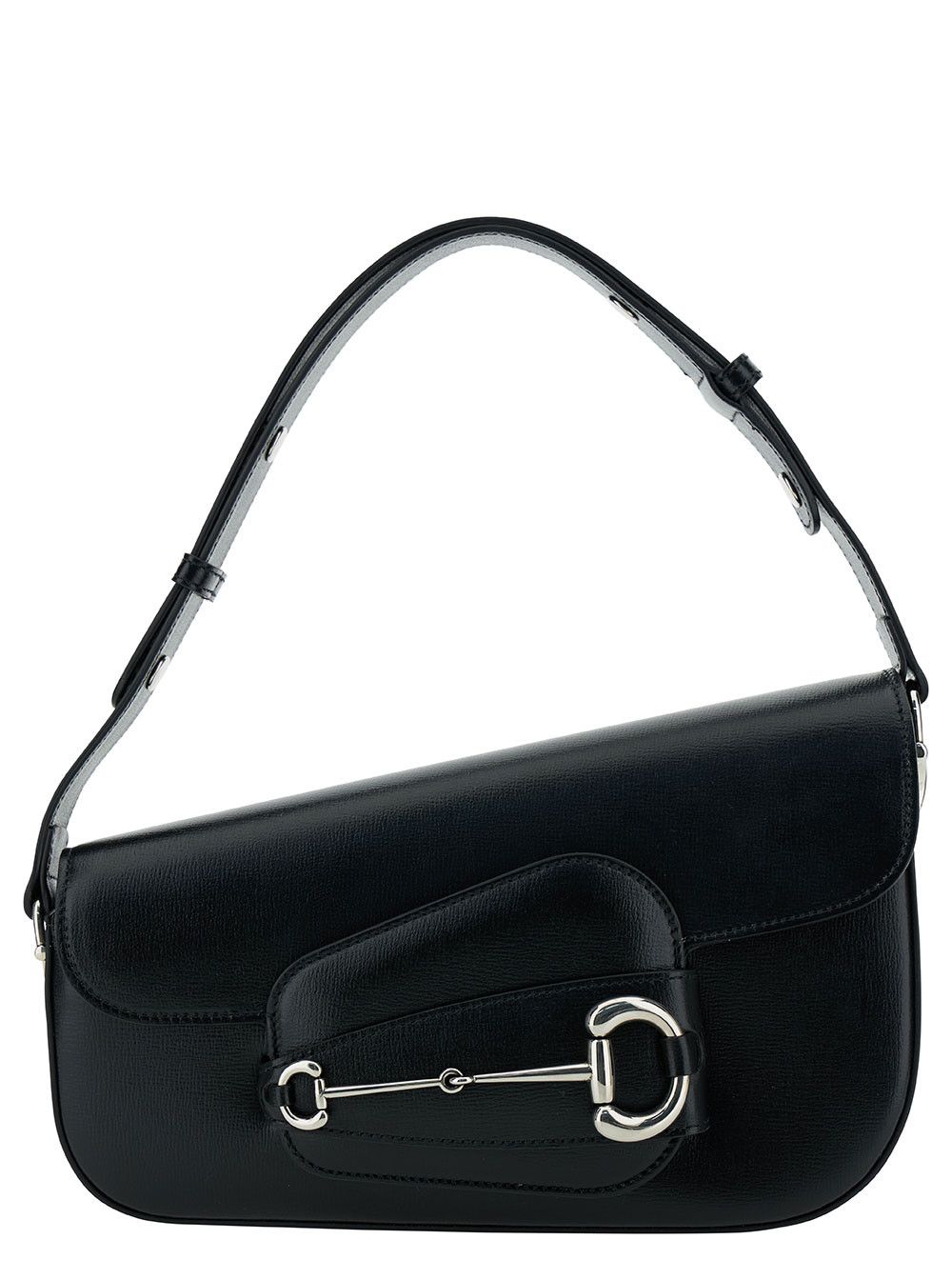Gucci 'Gucci Horsebit 1955 Small' Black Shoulder Bag with Horsebit Detail in Leather Woman Size ONE SIZE - 1 Thumbnail