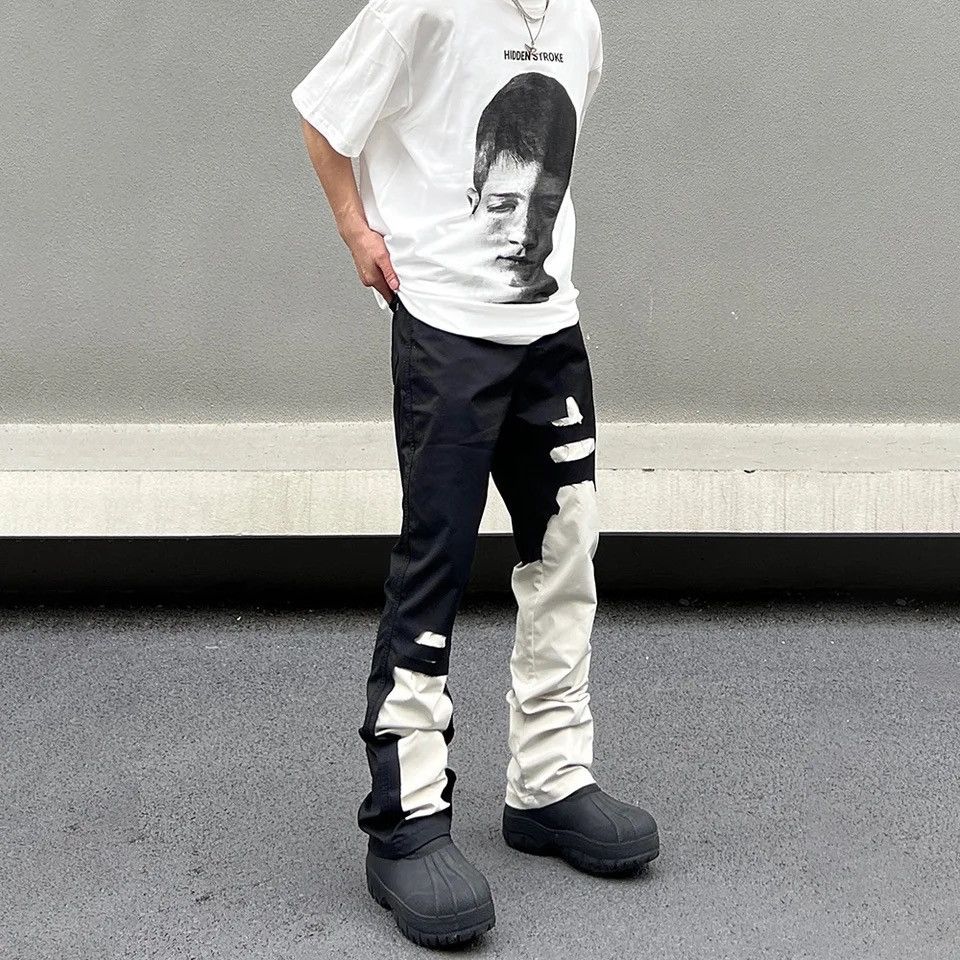 Vintage Cargo pants casual hip-hop Y2k style black and white Size US 32 / EU 48 - 5 Thumbnail