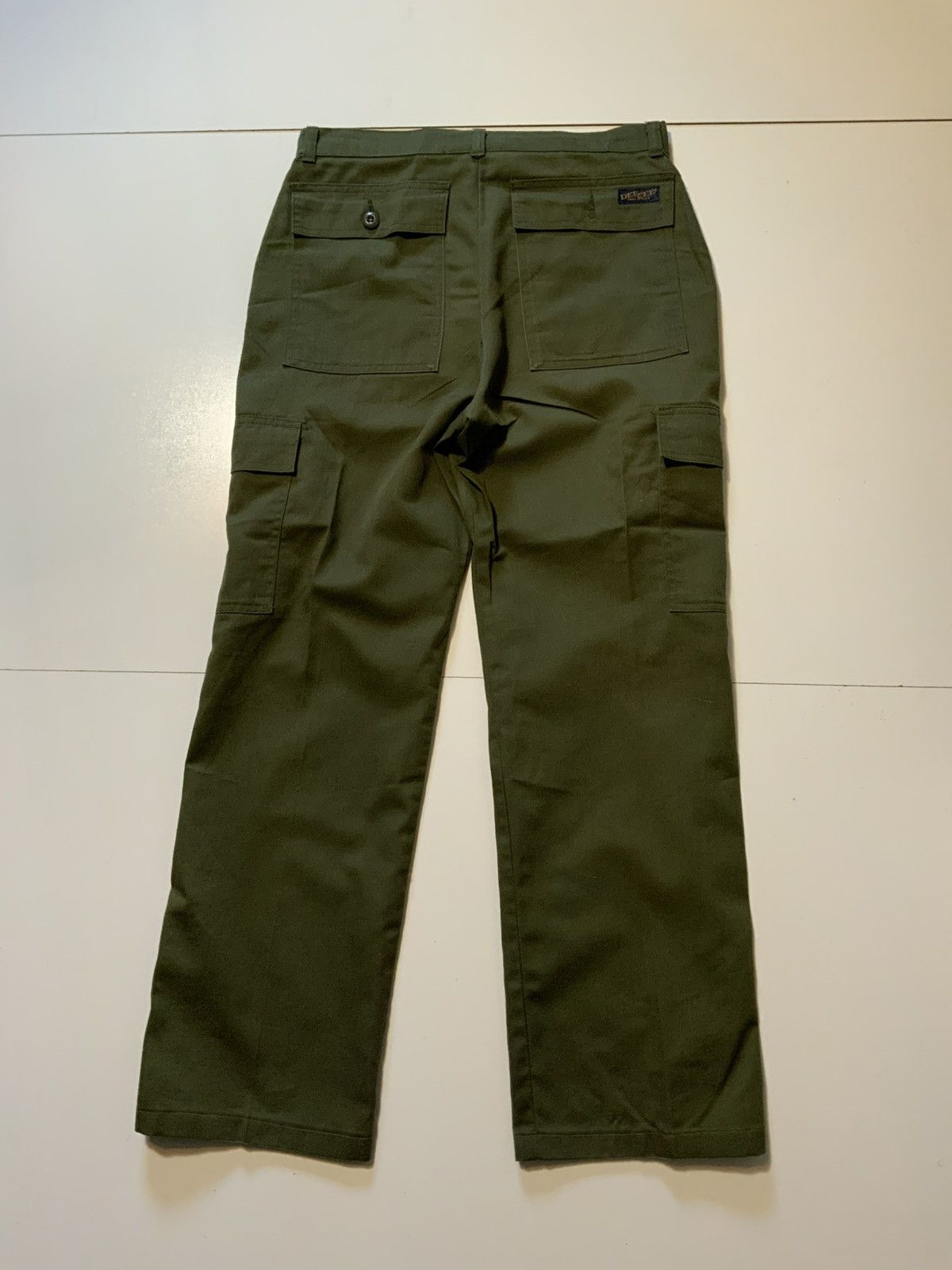 Vintage Vintage 70s Dee Cee Army Olive Green Cargo Wide Leg Pants Size US 32 / EU 48 - 3 Thumbnail