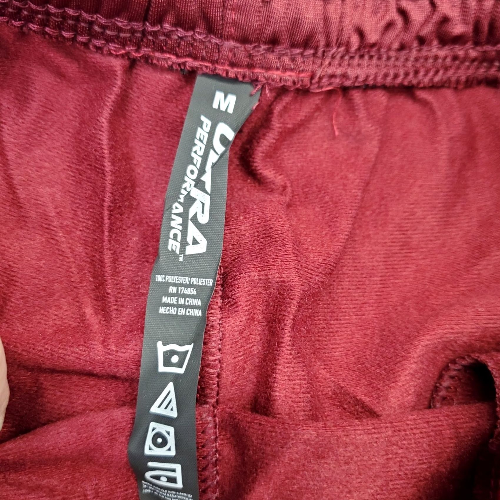 Vintage Ultra Performance Womens Burgundy Track Pants Sweatpants M Size Pockets Elastic Waist Athletic Streetwear Outdoor Size 32" / US 10 / IT 46 - 6 Thumbnail