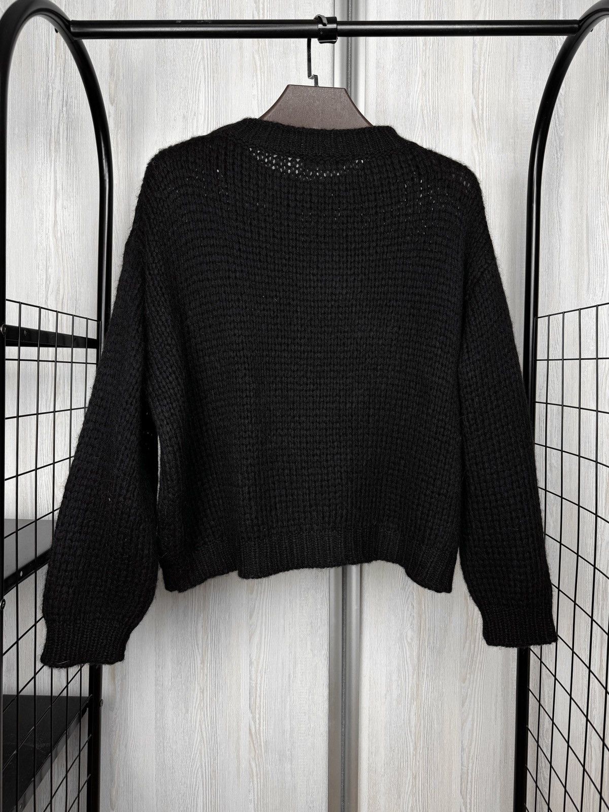 Roberto Collina Roberto Collina black baby alpaca wool oversized sweater L Size L / US 10 / IT 46 - 6 Thumbnail