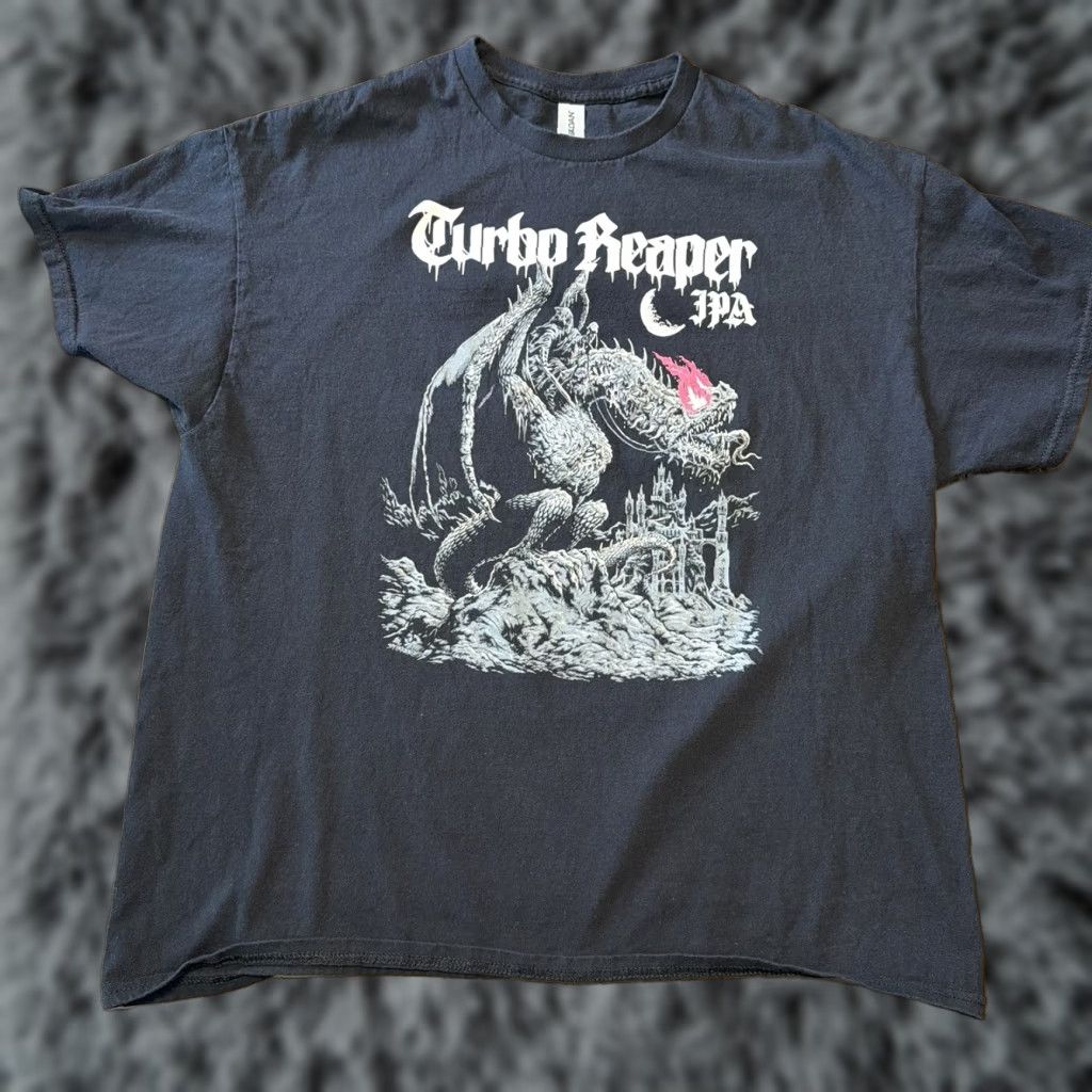 CO Three Floyds Brewing Co Turbo Reaper IPA T Shirt XL Black Double Sided Beer Shirt Men Size US XL / EU 56 / 4 - 1 Thumbnail