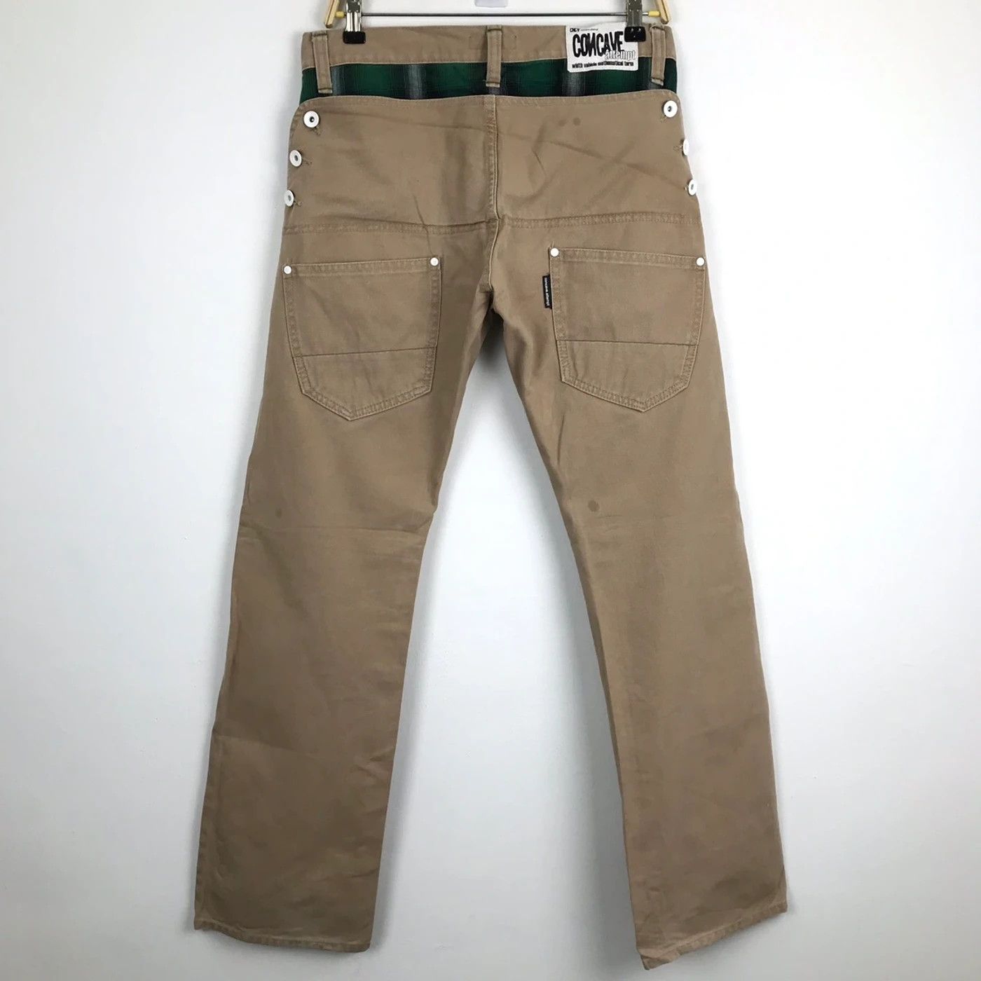 Japanese Brand (SY0085) JAPAN DOUBLE WAIST CONCAVE ATTEMPT PANTS Size US 33 - 1 Thumbnail