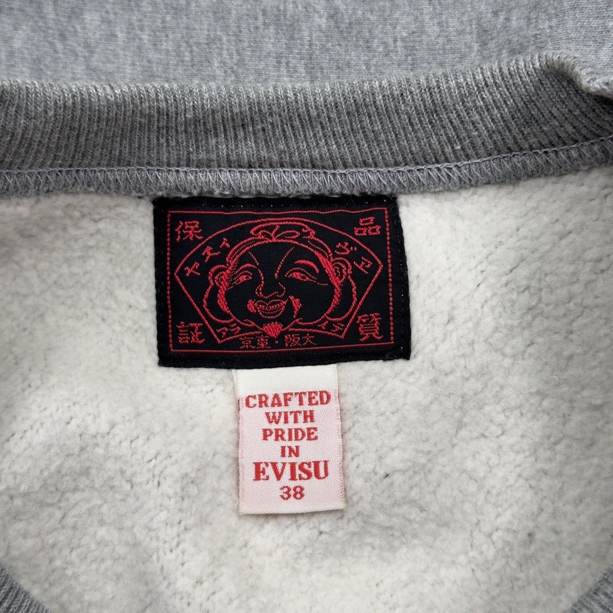 Evisu × Vintage 1990s Evisu Big Logo Blackout Tattoo Sweatshirt Size US M / EU 48-50 / 2 - 11 Thumbnail