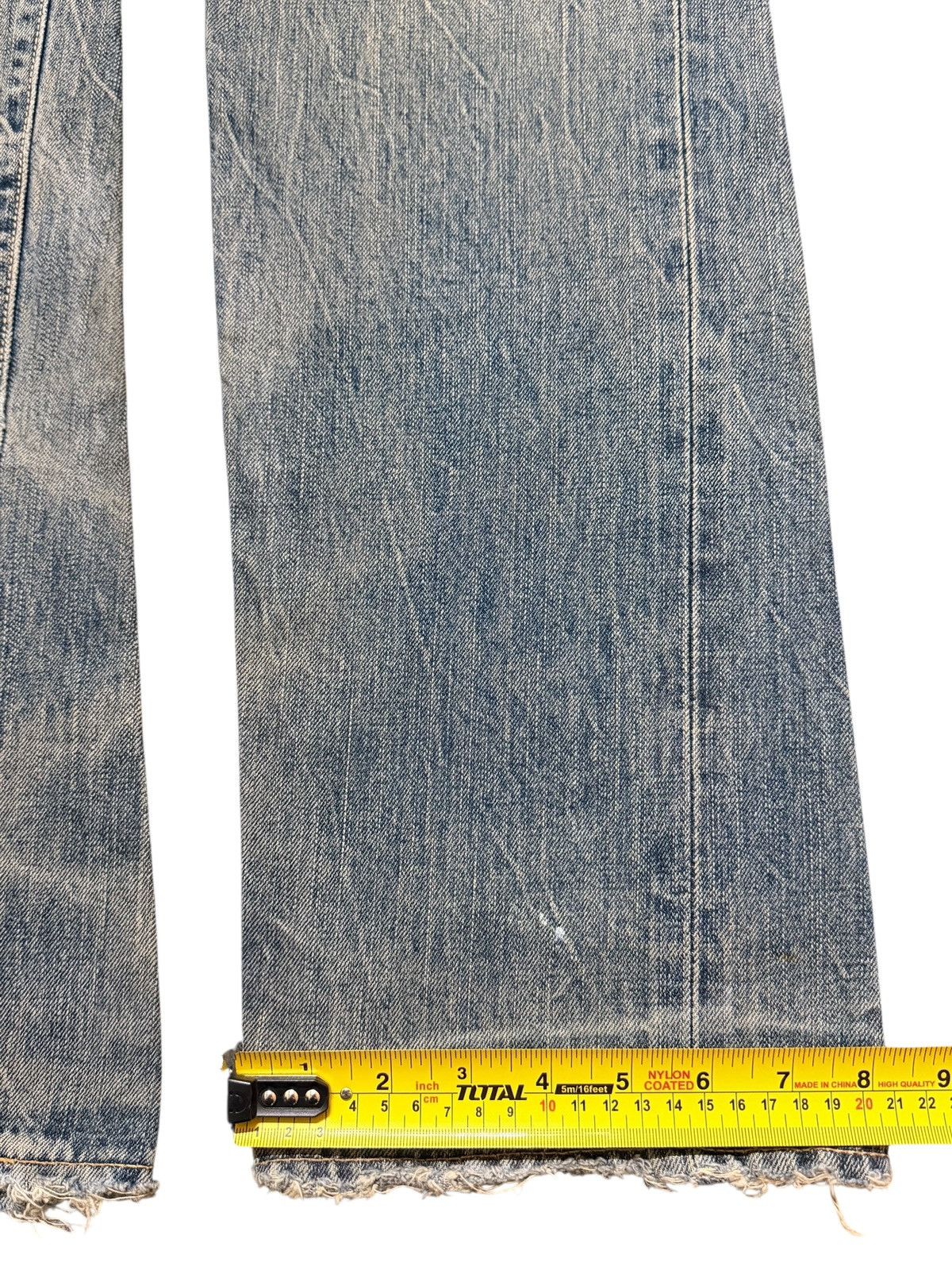 Edwin Vintage Edwin 505 Selvedge Mud Wash Faded Distressed Style Size US 31 - 19 Thumbnail