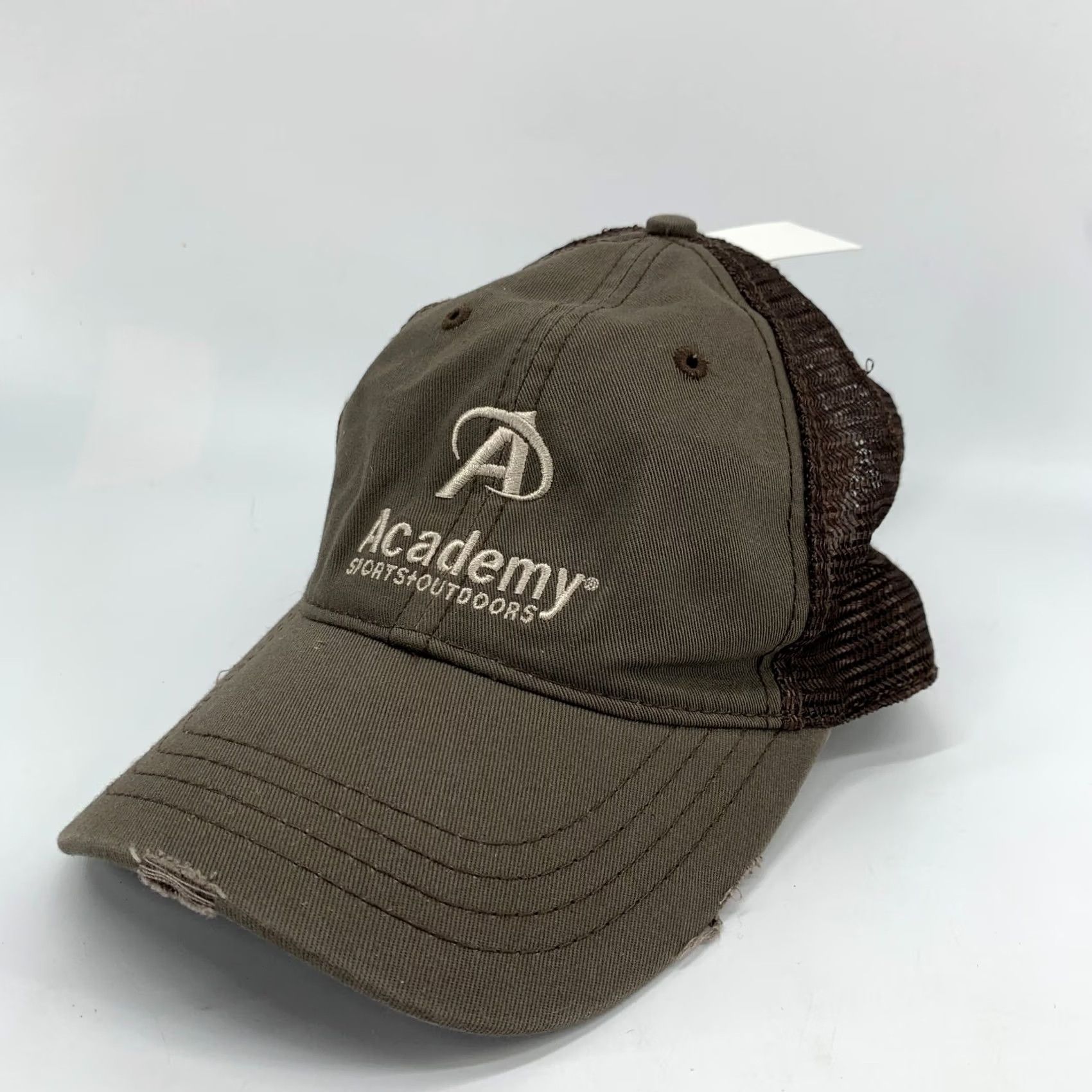 Vintage Academy Trucker Hat Men's Brown Khaki One Size New Adjustable Polyester Solid Sports Style Hat Size ONE SIZE - 2 Thumbnail