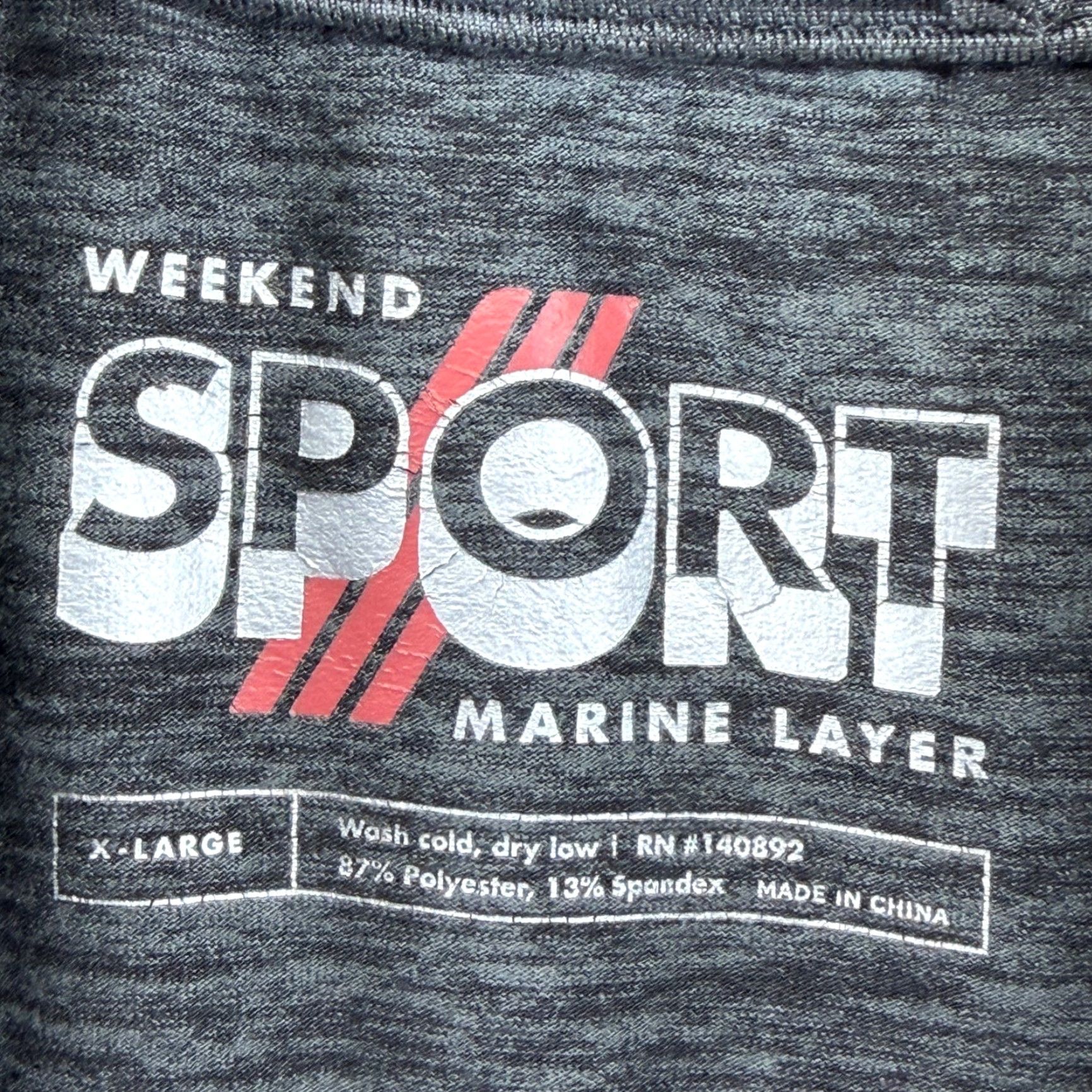 Marine Layer Weekend Sport Marine Layer Men's Quarter Zip Pullover Gray Heathered X-Large Size US XL / EU 56 / 4 - 7 Thumbnail