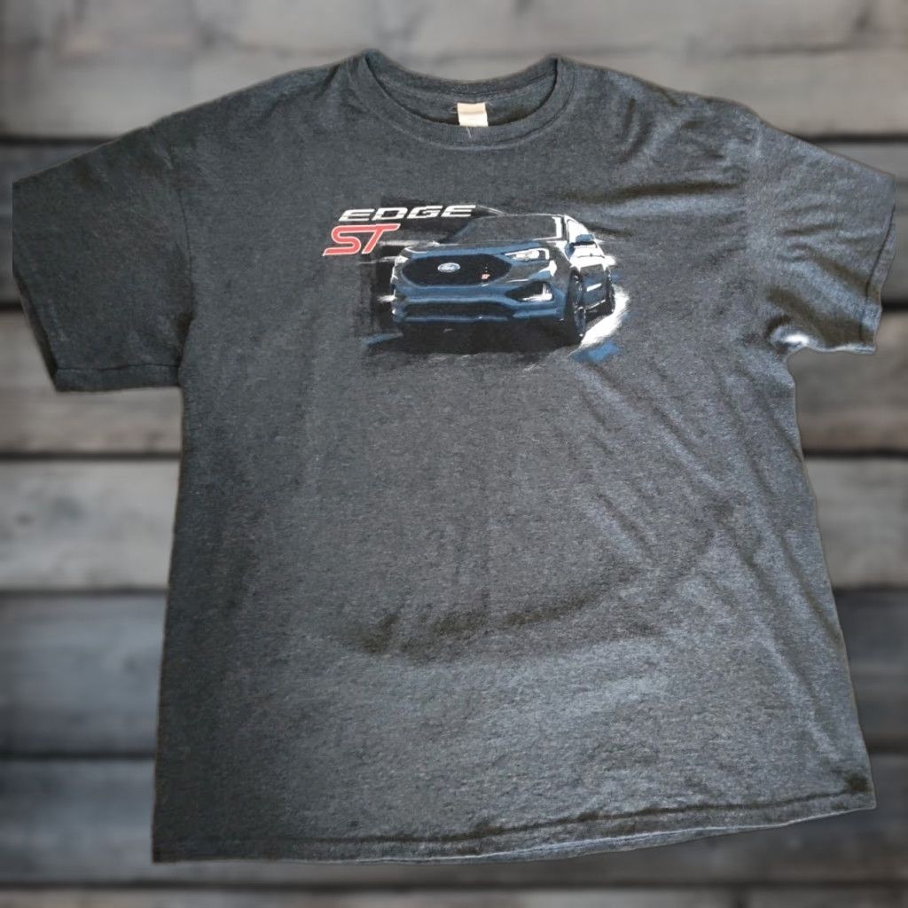 Gildan VINTAGE Ford Edge ST T-Shirt Men XL Gray Double-Sided Graphic Print Cars Transportation 2010s Size US XL / EU 56 / 4 - 1 Thumbnail