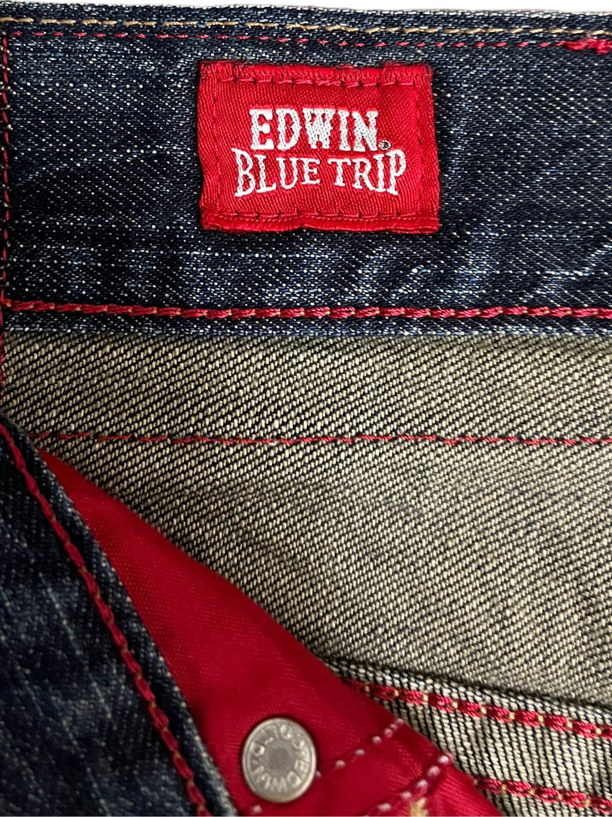 Edwin Vintage Edwin Blue Trip Mud Wash Distressed Style Jeans Size US 32 / EU 48 - 7 Thumbnail