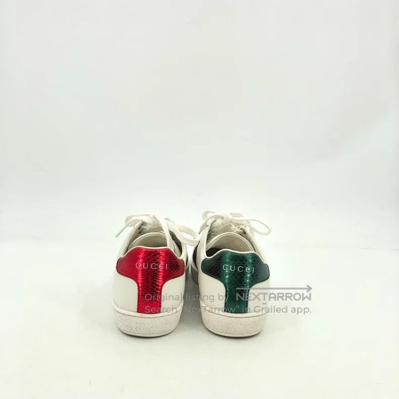 Other Gucci White, red and green webbing little bee embroidery l Size US 12 / IT 42 - 4 Thumbnail