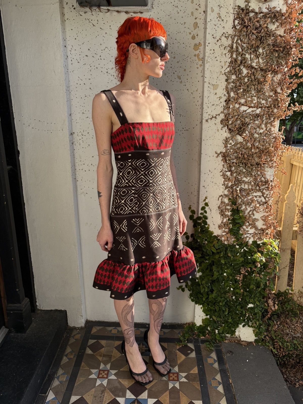 Oscar De La Renta Oscar de la Renta Tribal Print Dress Size XS / US 0-2 / IT 36-38 - 2 Thumbnail