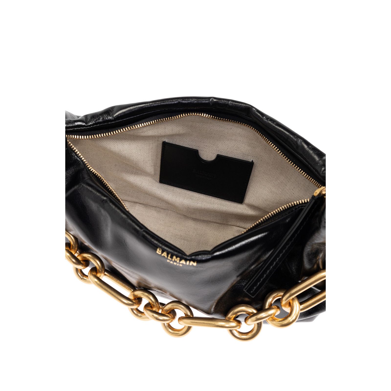 Balmain BALMAIN Sync Medium Black Leather Top Handle Bag New & Authe Size ONE SIZE - 4 Thumbnail