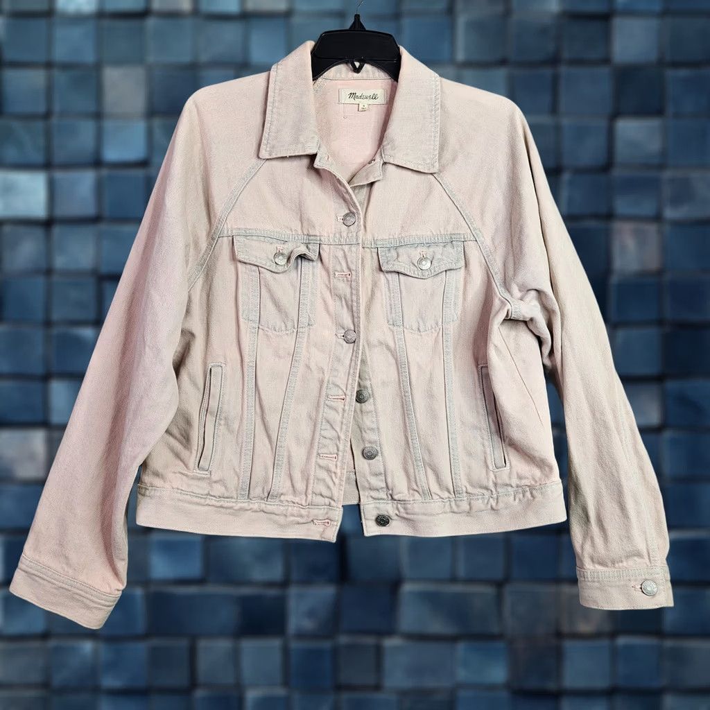 Madewell Madewell Jacket Women’s Regular Size M Denim Trucker Pink Raglan Over-dyed Edition Vintage: No Shirt/Coat? Size M / US 6-8 / IT 42-44 - 1 Thumbnail