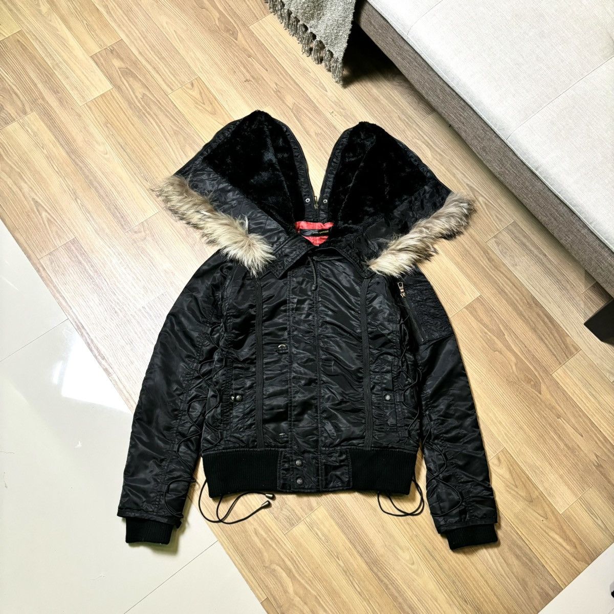 Faux Fur jet jacket IfSixWasNine LGB Style rare design