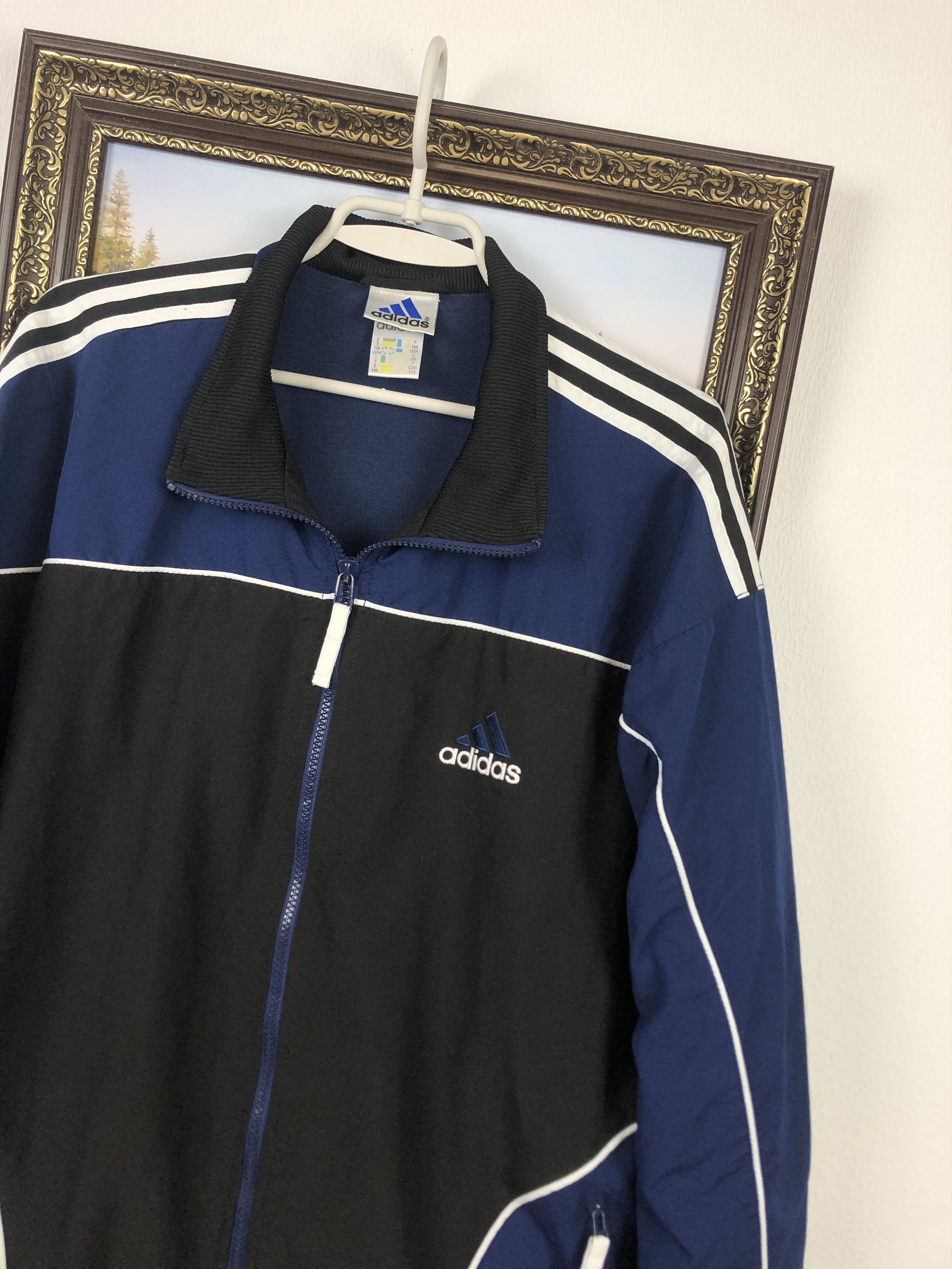 Adidas × Vintage Vintage Adidas Sweatshirt Big Logo Jacket Rare Hype Size US L / EU 52-54 / 3 - 6 Thumbnail