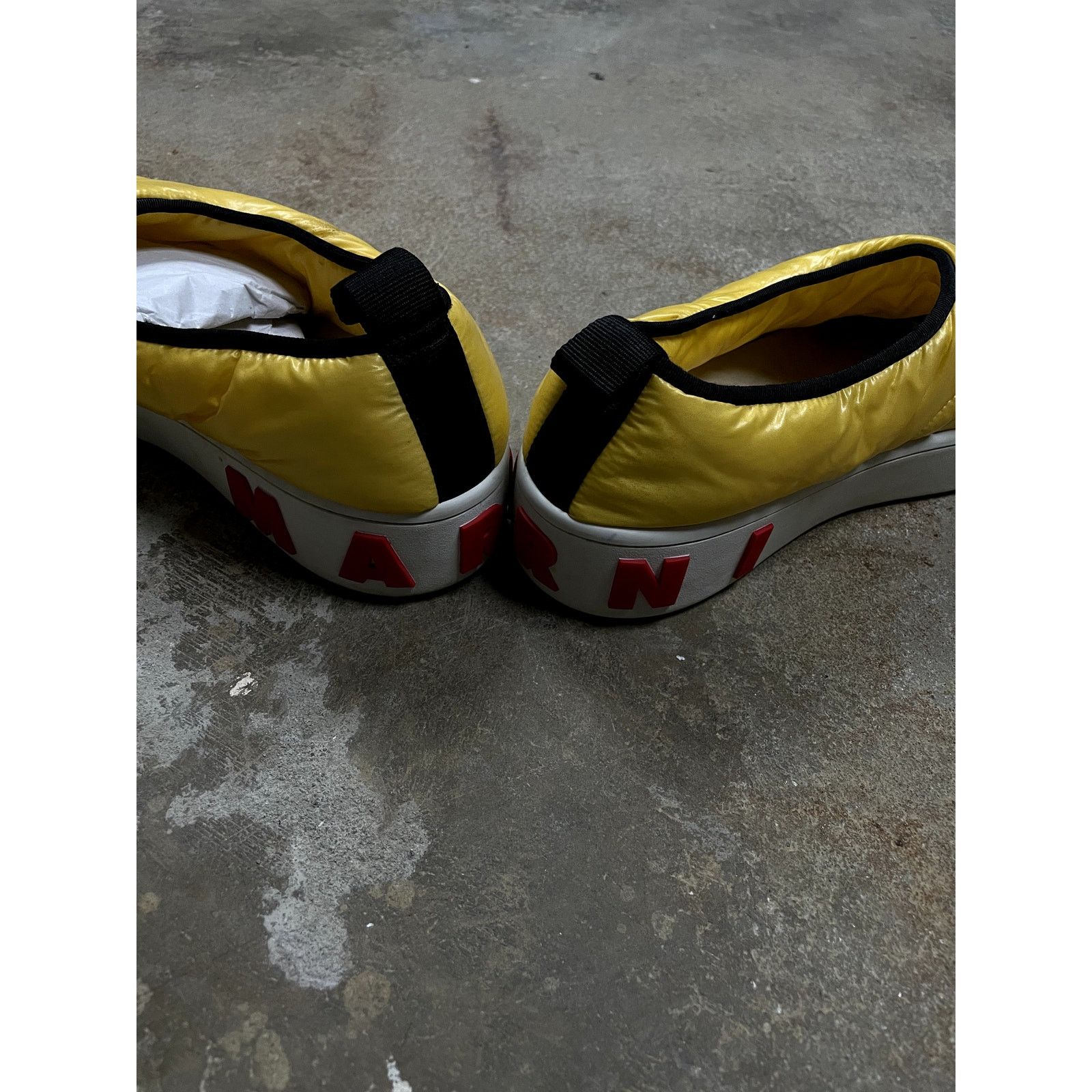 Marni Padded Slip Ons Yellow 10 Used