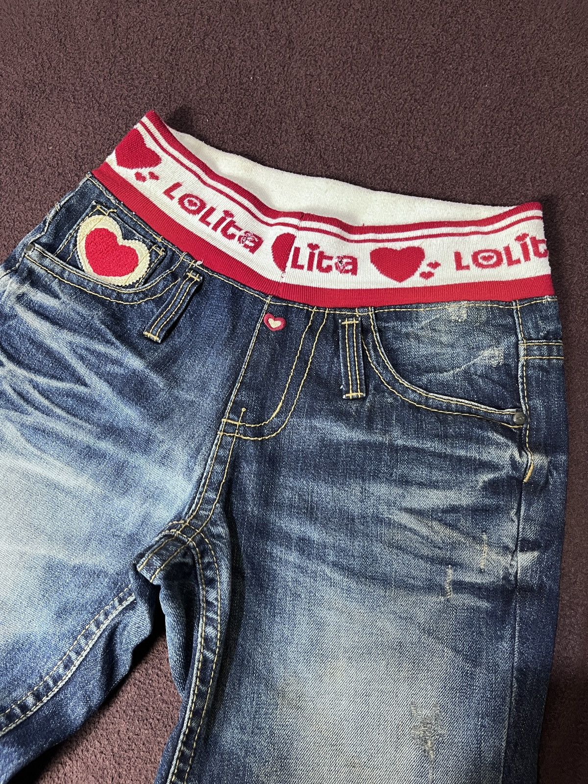 Japanese Brand Lolita Love Mudwash Jeans Size US 29 - 5 Thumbnail