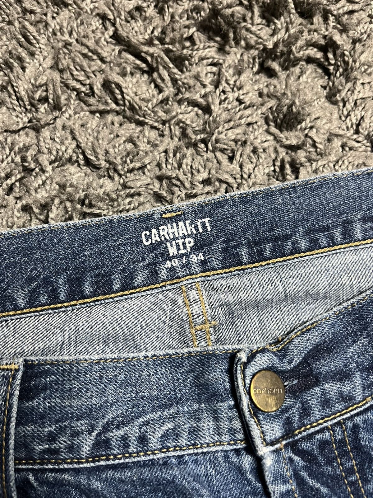 Carhartt Wip Carhartt Marlow Pant Blue Denim Relaxed Straight 40x34 Size US 40 / EU 56 - 7 Thumbnail