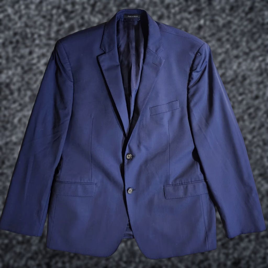 Ralph Lauren Ralph Lauren Signature Black Label Blazer 100% Wool Mens 46R Blue Suit Coat Size 46R - 1 Thumbnail