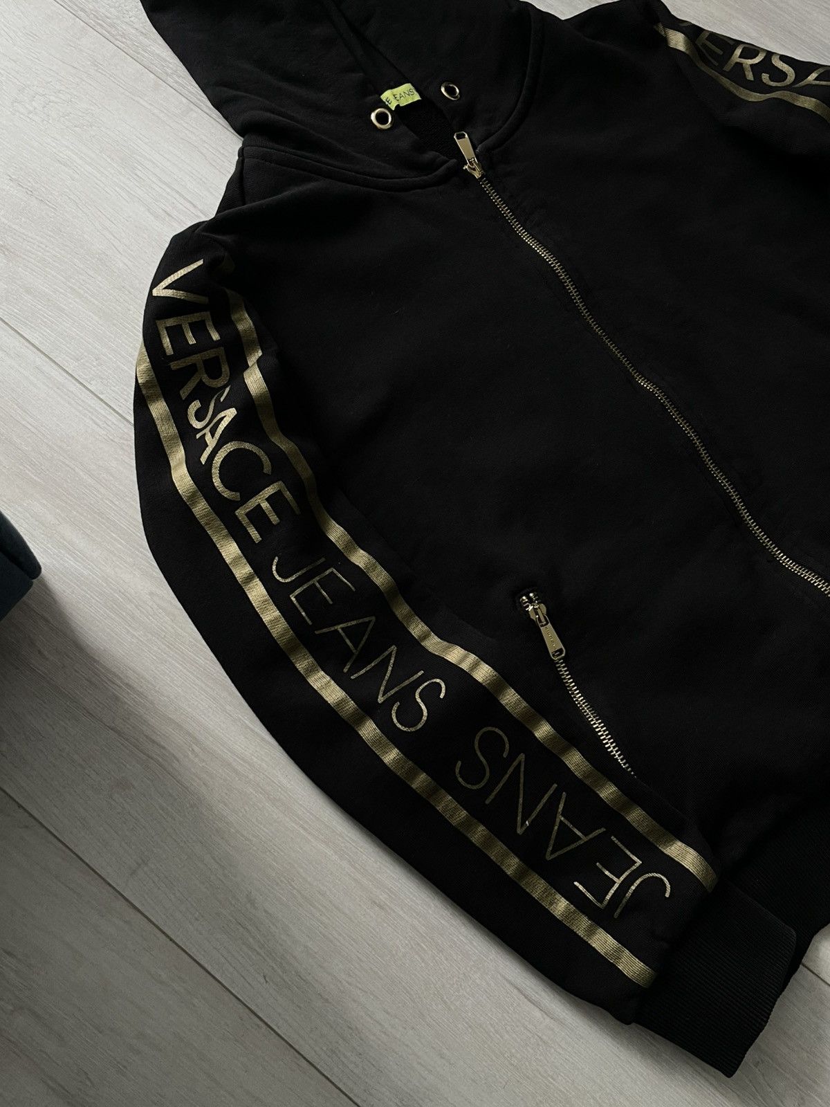 Versace Jeans Couture Versace Jeans Luxury Zip Hoodie Gold Lampas Logo RARE Size US XS / EU 42 / 0 - 3 Thumbnail