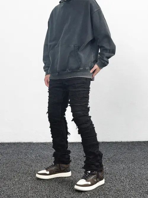 VIBE stack grunge damaged ripped jeans Size US 30 / EU 46 - 5 Thumbnail