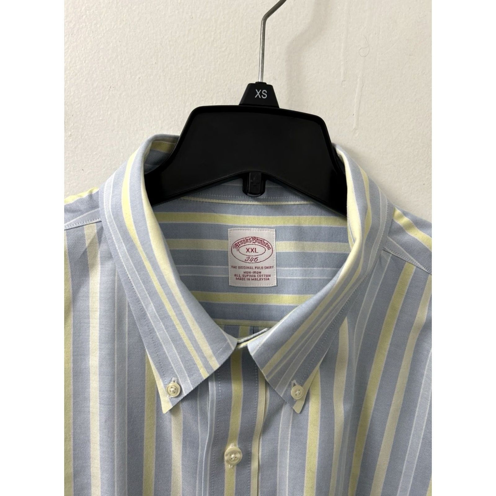 Brooks Brothers Brooks Brothers The Original Polo Shirt Mens 2XL Blue Striped Supima Cotton L/S Size US XXL / EU 58 / 5 - 5 Thumbnail