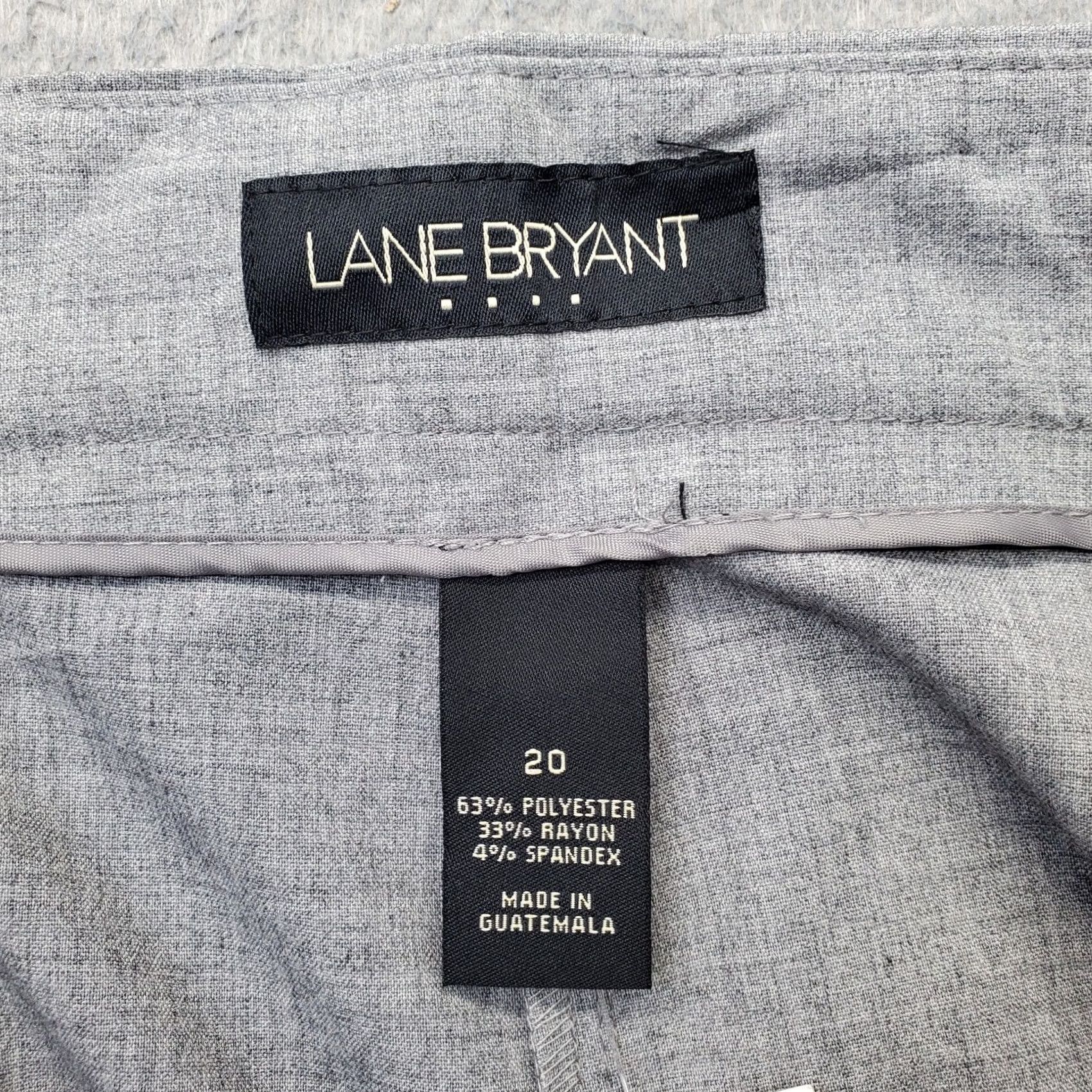 Vintage Lane Bryant Pants Womens 20 Gray Stretch Flat Front Adjustable Waist Wide Leg Size 42" / US 20 - 7 Thumbnail