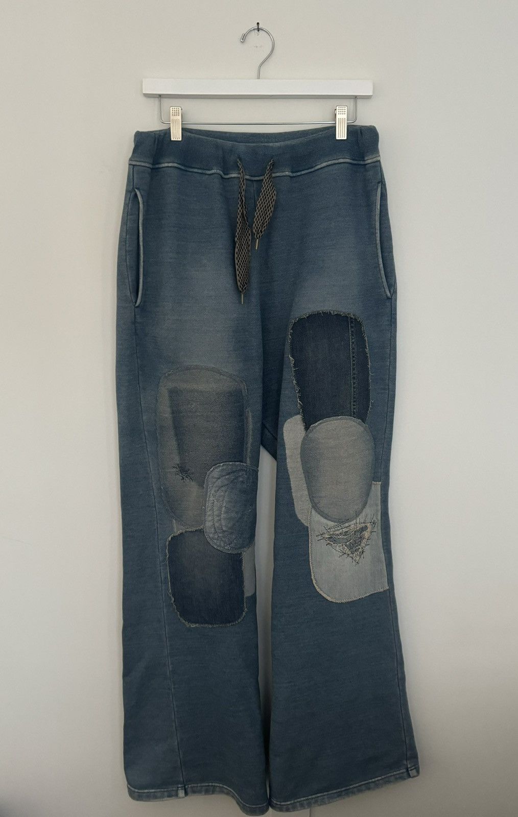 Kapital Kountry Kapital Denim Patchwork Dixie House Sweatpants Size US 35 - 1 Thumbnail
