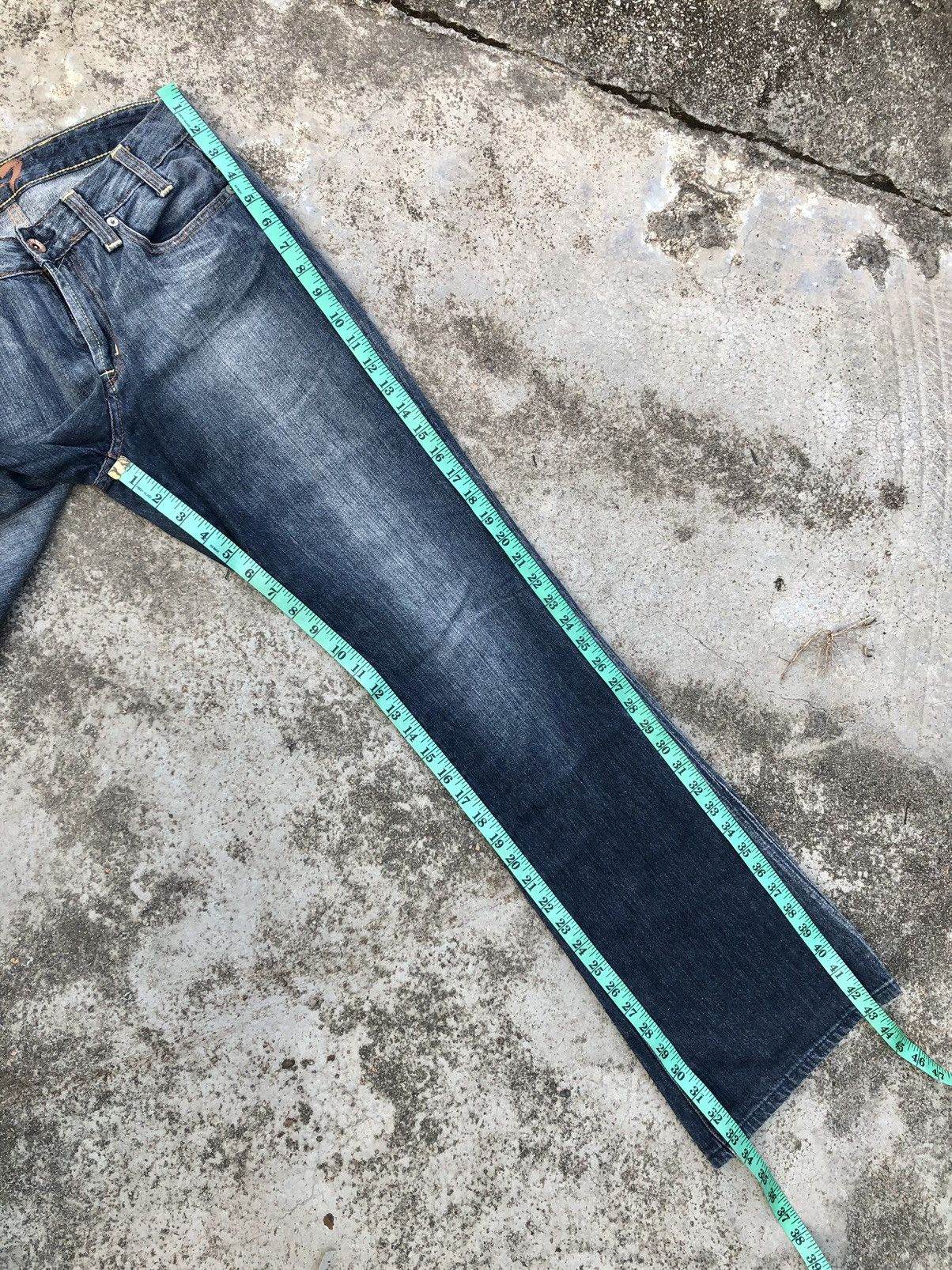 7 For All Mankind FLARED⚡️⚡️WASHED BLUE DENIM BY 7 FOR ALL MANKIND Size US 30 / EU 46 - 6 Thumbnail