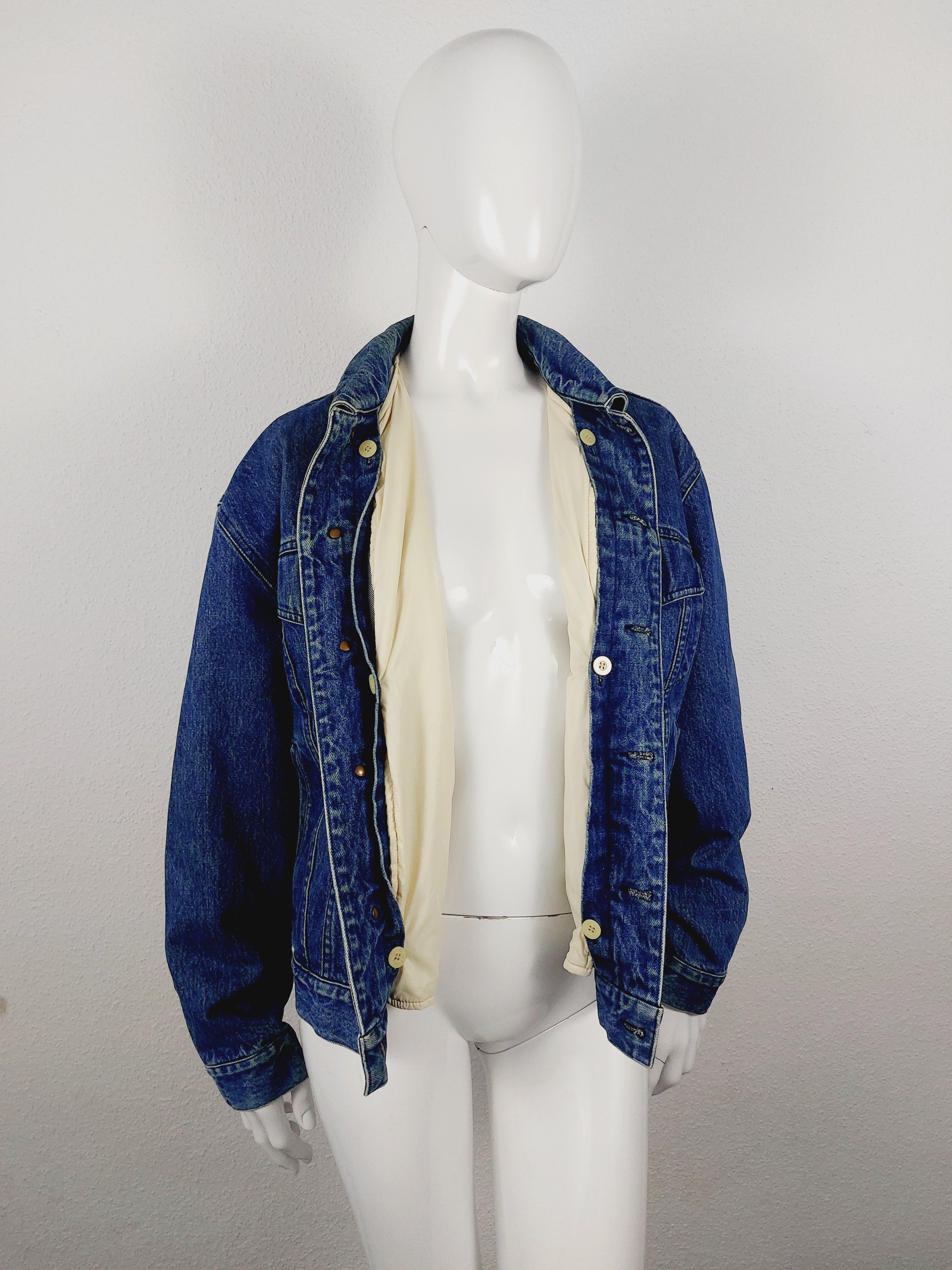 Moschino Moschino Jeans Handle With Care Denim Liner Jacket Size US M / EU 48-50 / 2 - 13 Thumbnail
