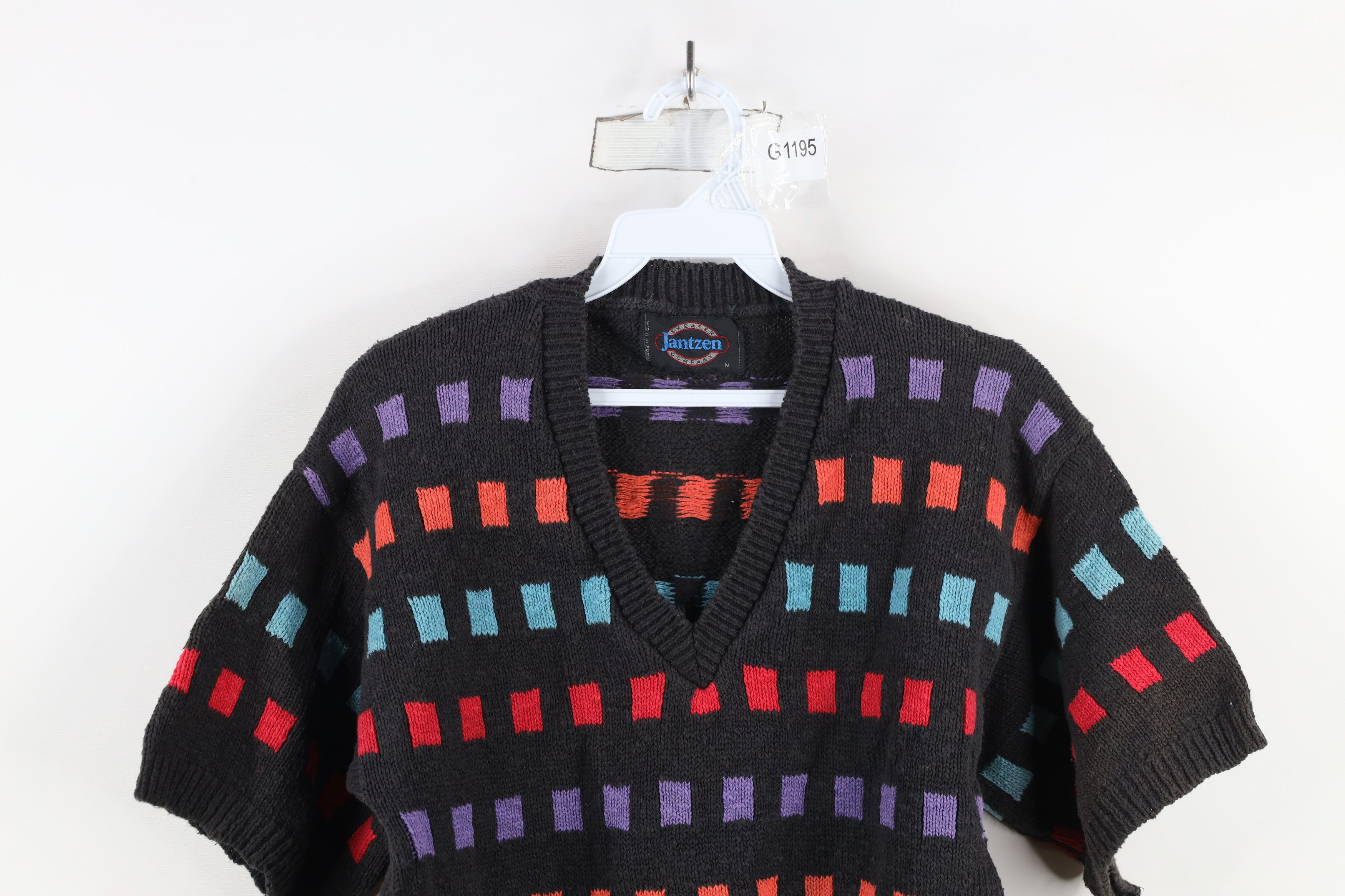 Vintage Vintage 90s Streetwear Square Knit Short Sleeve Sweater USA Size M / US 6-8 / IT 42-44 - 2 Thumbnail