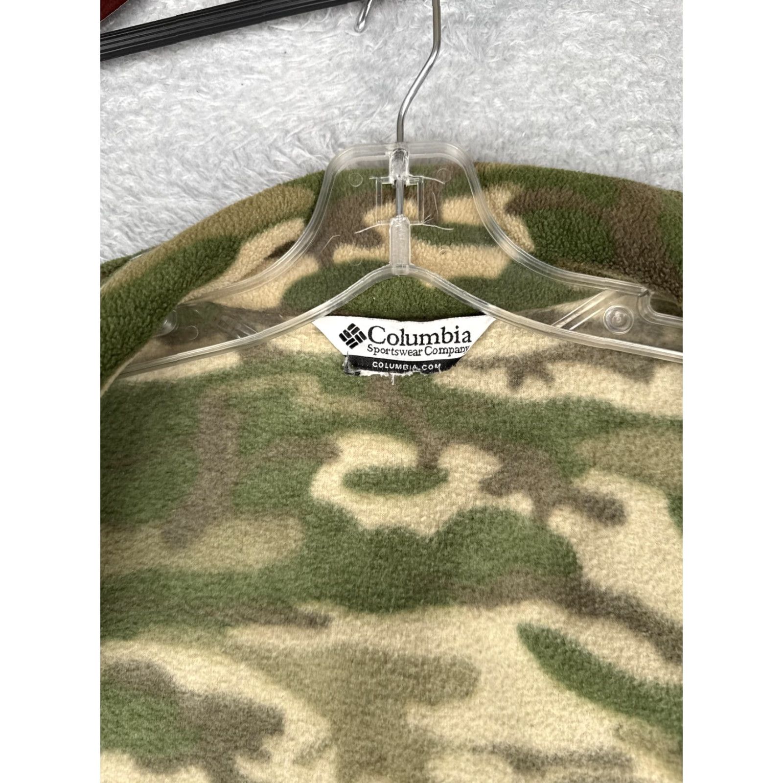 Vintage Columbia Fleece Jacket Mens Small Green Camo Full Zip Pockets Outdoor Hiking Size US S / EU 44-46 / 1 - 3 Thumbnail