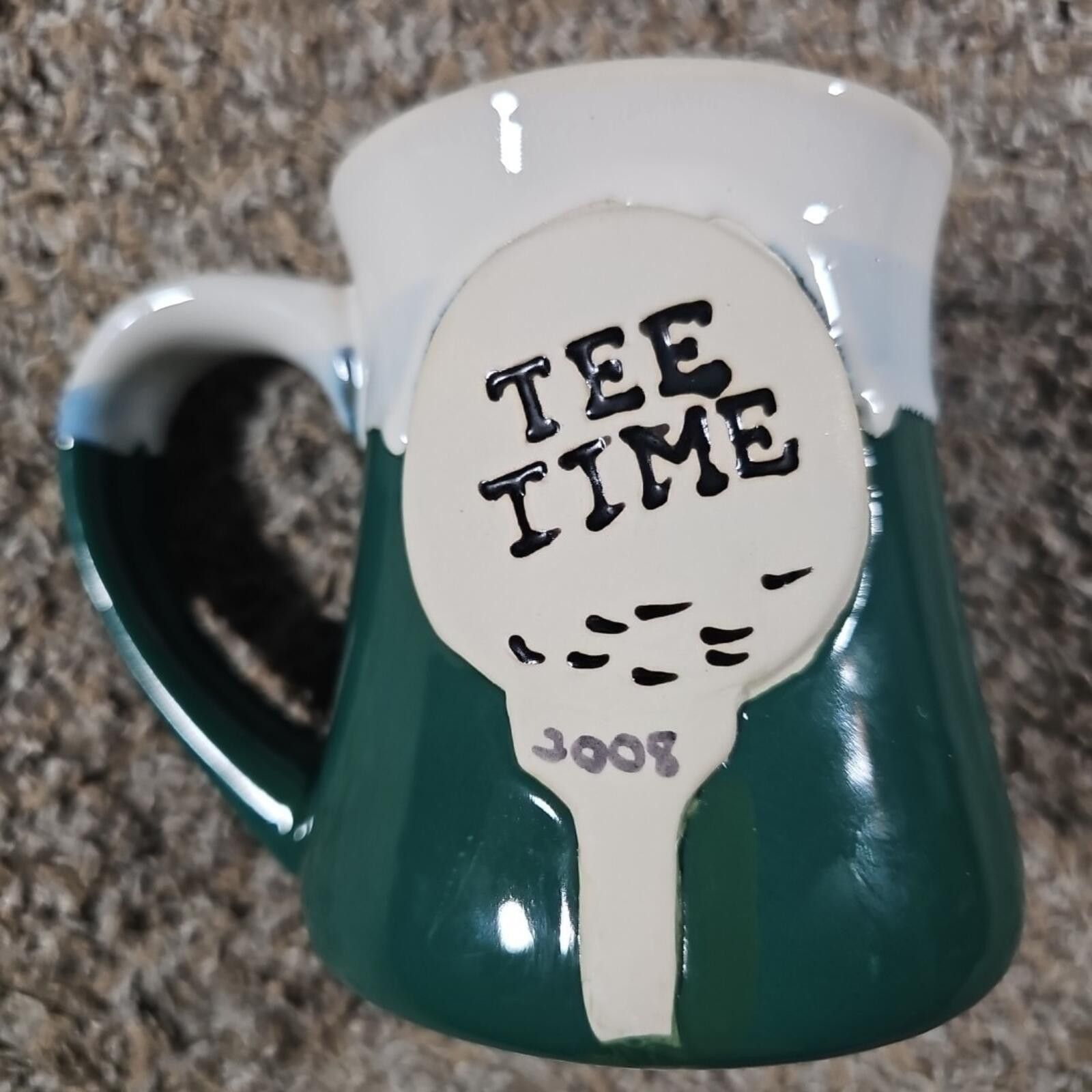 The Unbranded Brand Pottery Golf TEE TIME 2008 coffee Mug Size ONE SIZE - 1 Thumbnail
