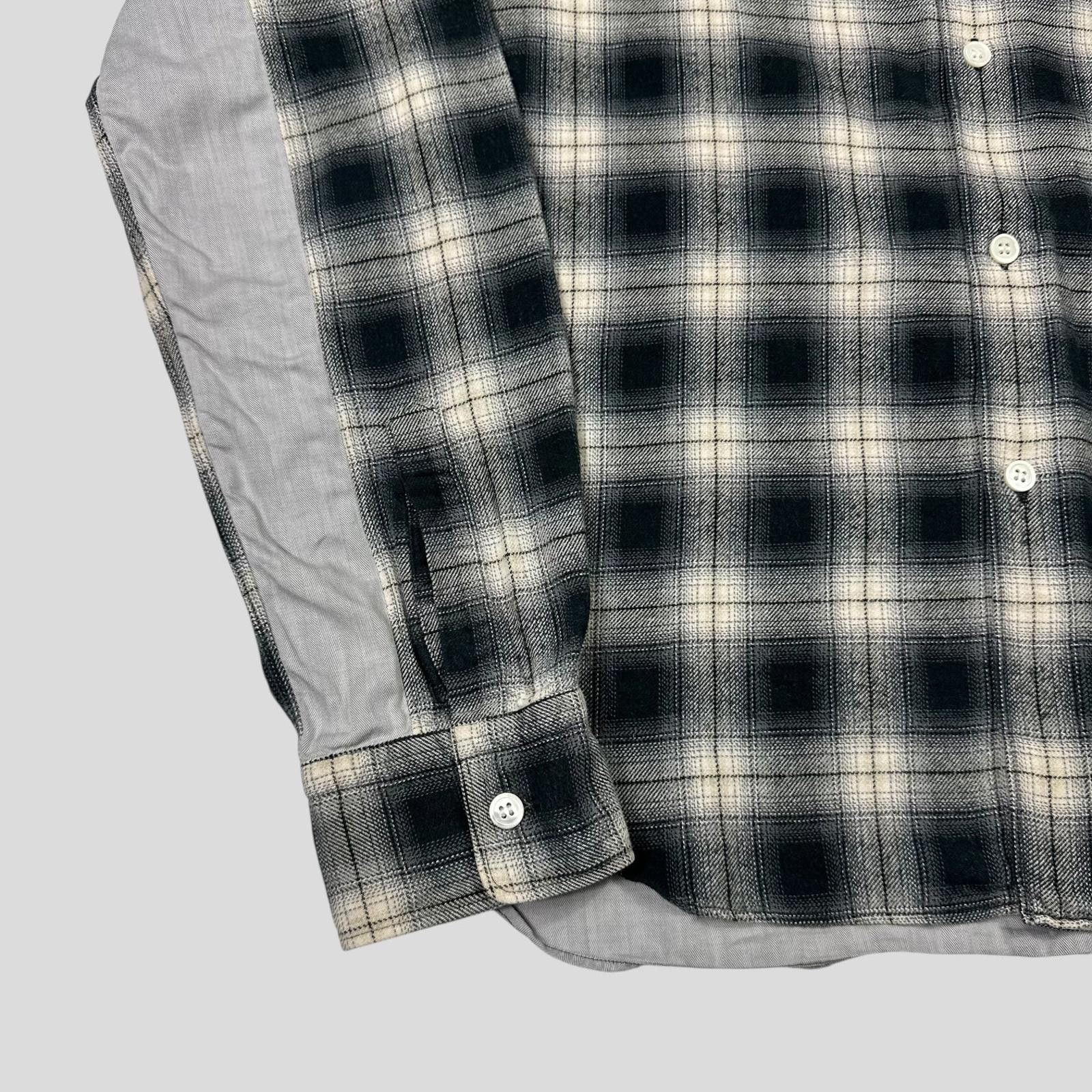 Comme des Garcons Comme Des Garçons Homme 2009 Shadow Plaid Panelled Shirt S/M Size US S / EU 44-46 / 1 - 4 Thumbnail