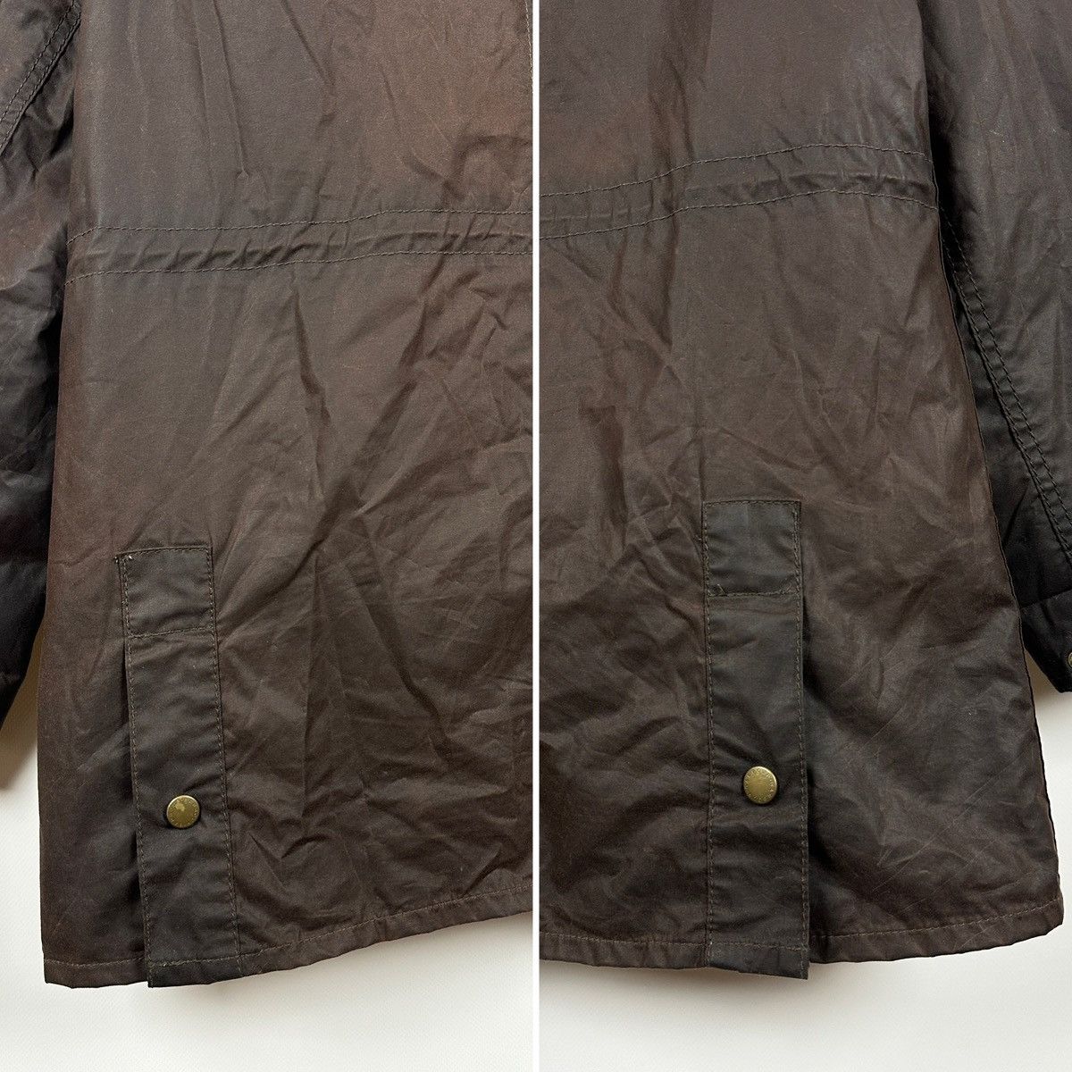 Barbour Retail Vintage Durham Brown Waxed Coat Jacket