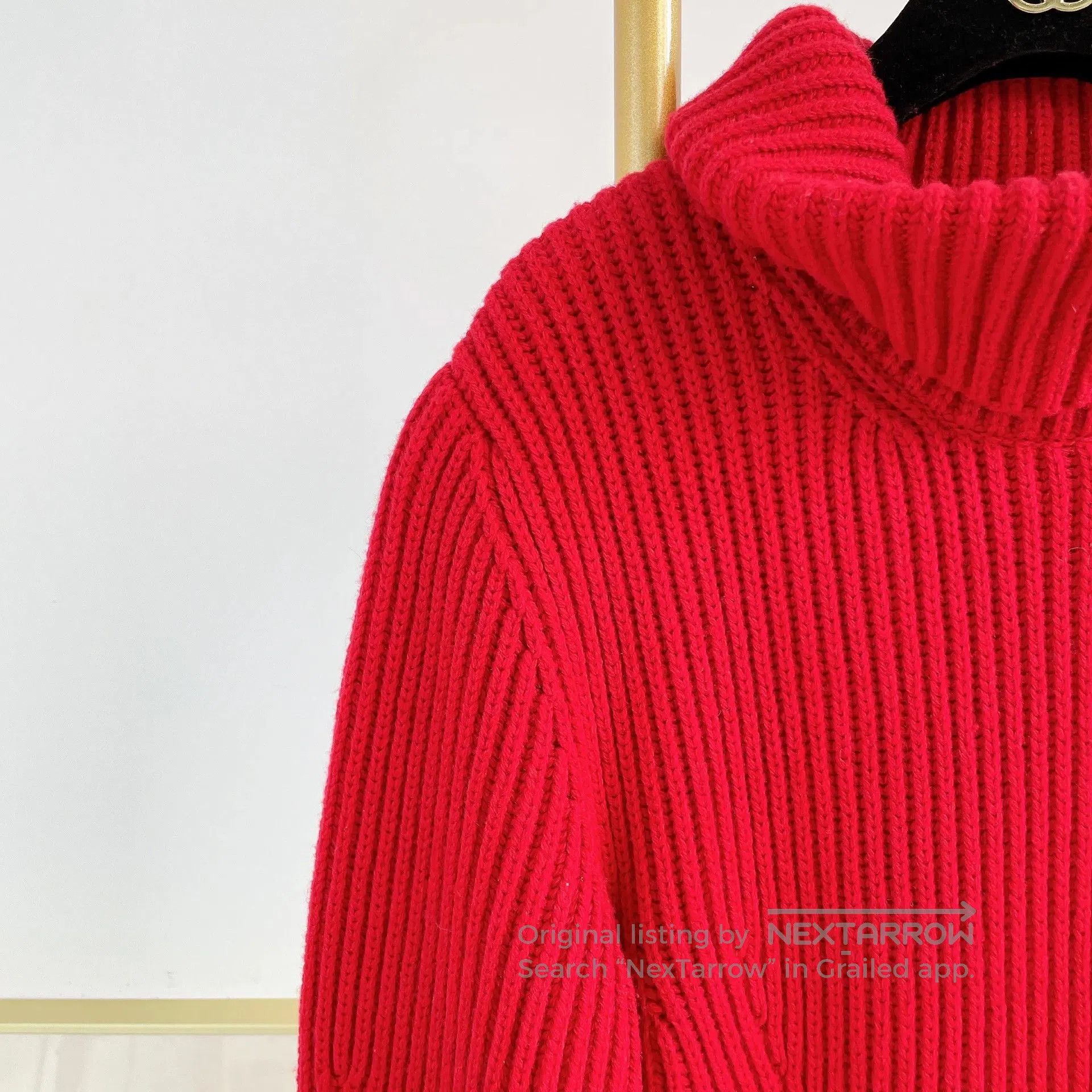 Alexander McQueen Alexander McQueen Red Turtleneck Knit Dress. Size S / US 4 / IT 40 - 3 Thumbnail