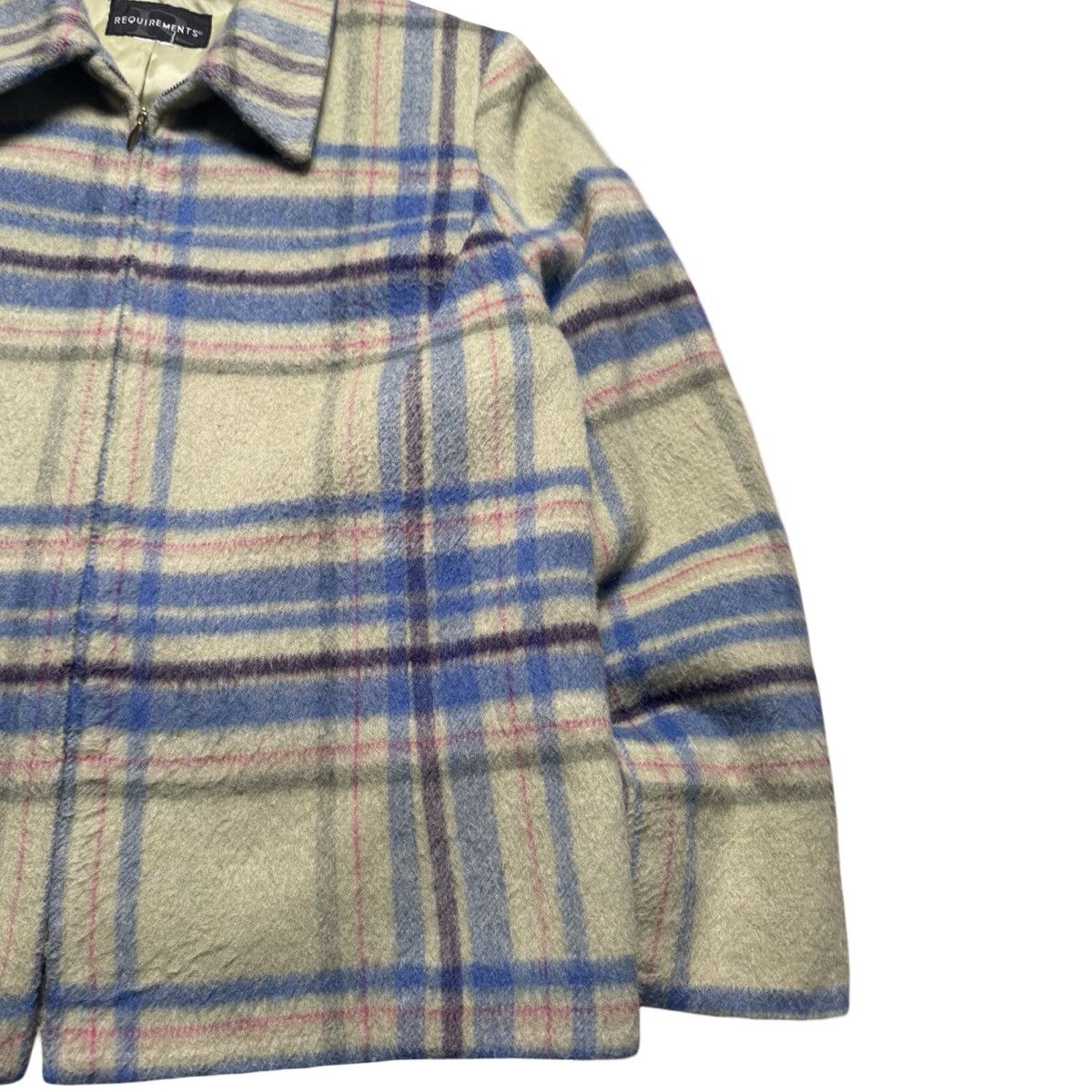 Other Vintage Requirements Mohair Acrylic Plaid Blazer Full Zip XL Size XL / US 12-14 / IT 48-50 - 2 Thumbnail