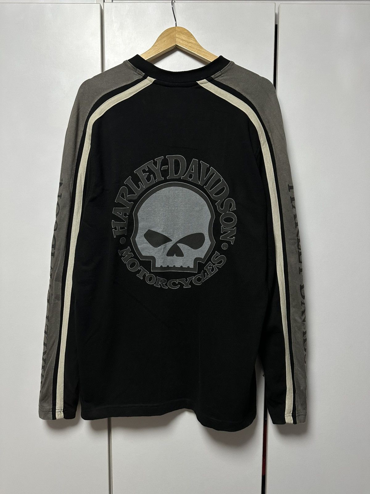 Harley Davidson Harley Davidson Vintage Skull Sweatshirt Moto Rare USA Size US XL / EU 56 / 4 - 1 Thumbnail