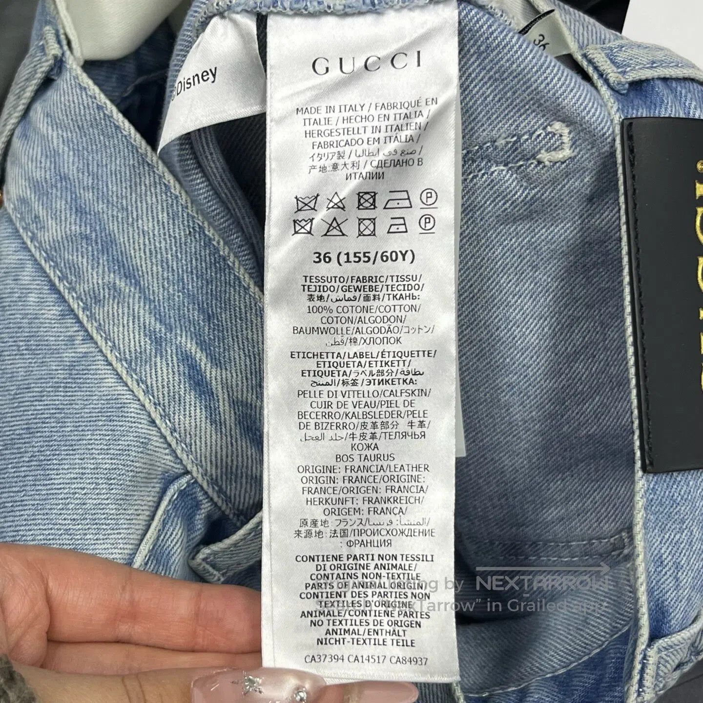 Gucci Guicci size 36 Blue solid-colored mid-waisted straight-leg Size 26" / US 2 / IT 38 - 4 Thumbnail