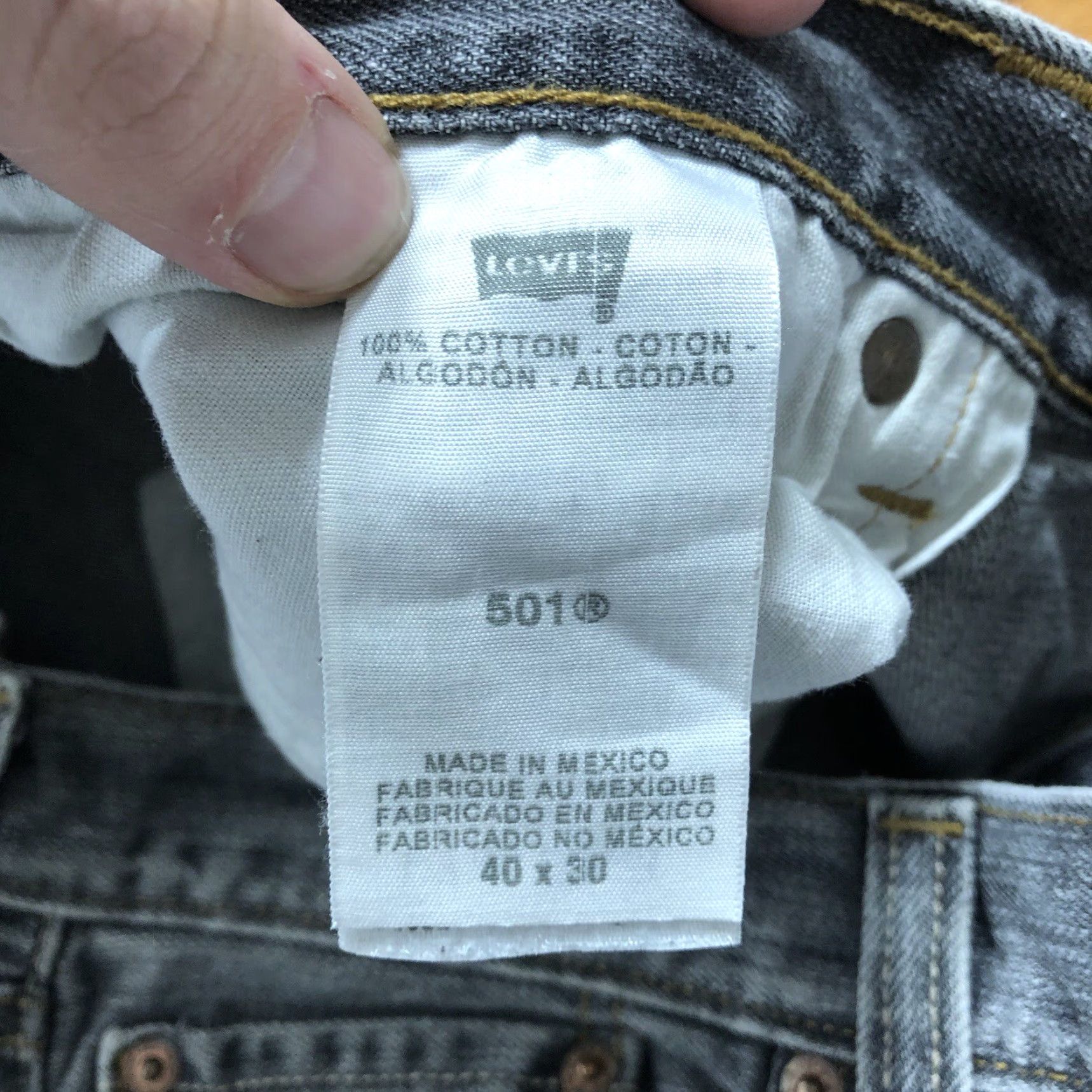 Levi's VINTAGE Levi's 501 Jeans Straight 38x29 Mens Gray Denim Button 5-Pocket Regular Cotton 90s USA 80s Size US 38 / EU 54 - 7 Thumbnail