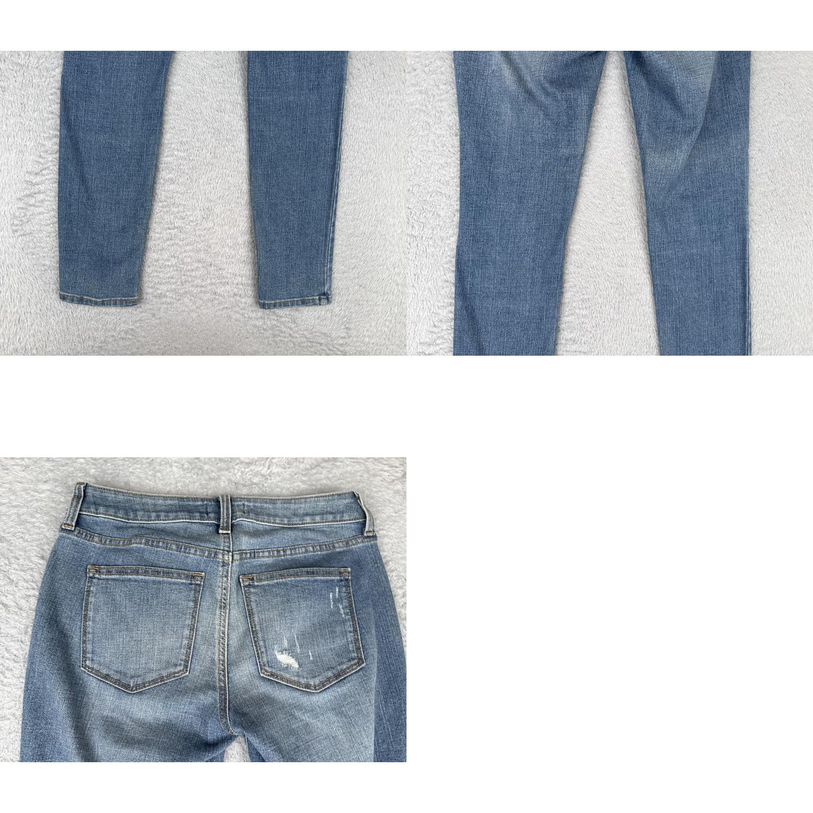 Denime Sonoma Goods For Life Jeans Womens 4 Blue Skinny Distressed Stretch Denim Ripped Size 27" / US 4 / IT 40 - 10 Thumbnail