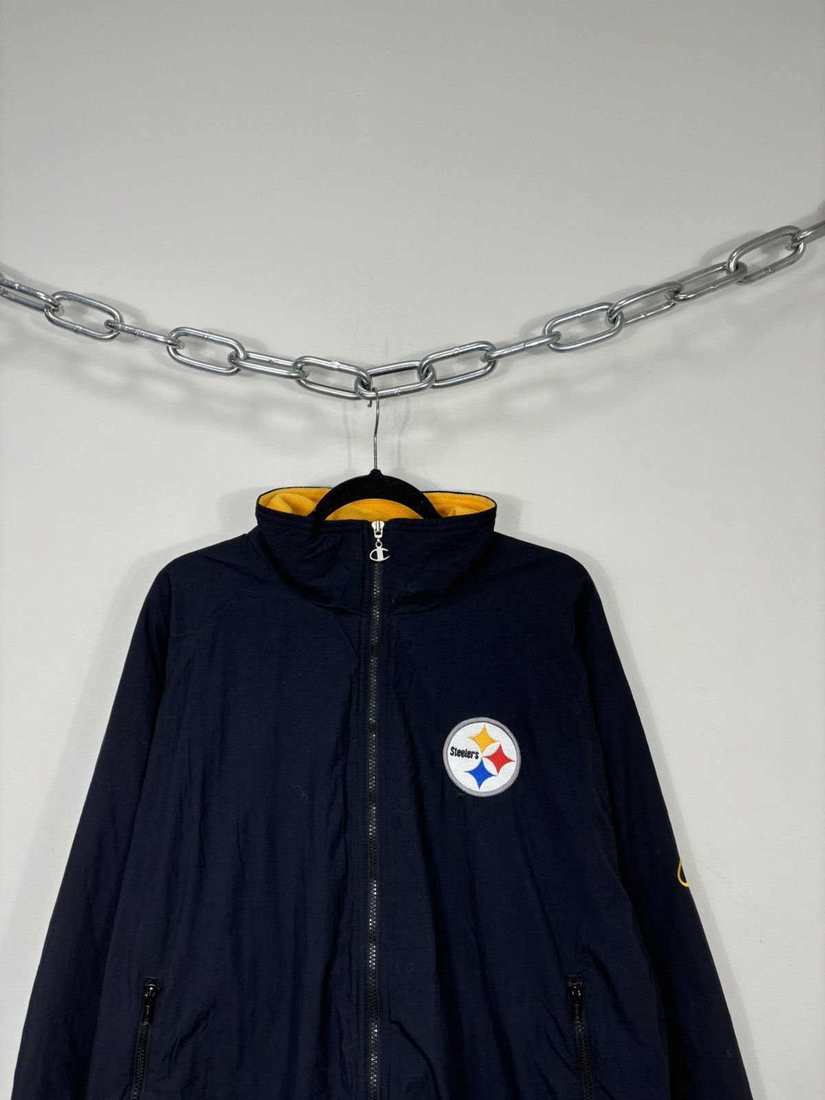 Champion Vintage 90s Champion Pittsburgh Steelers Big Logo NFL Jacket Size US L / EU 52-54 / 3 - 3 Thumbnail