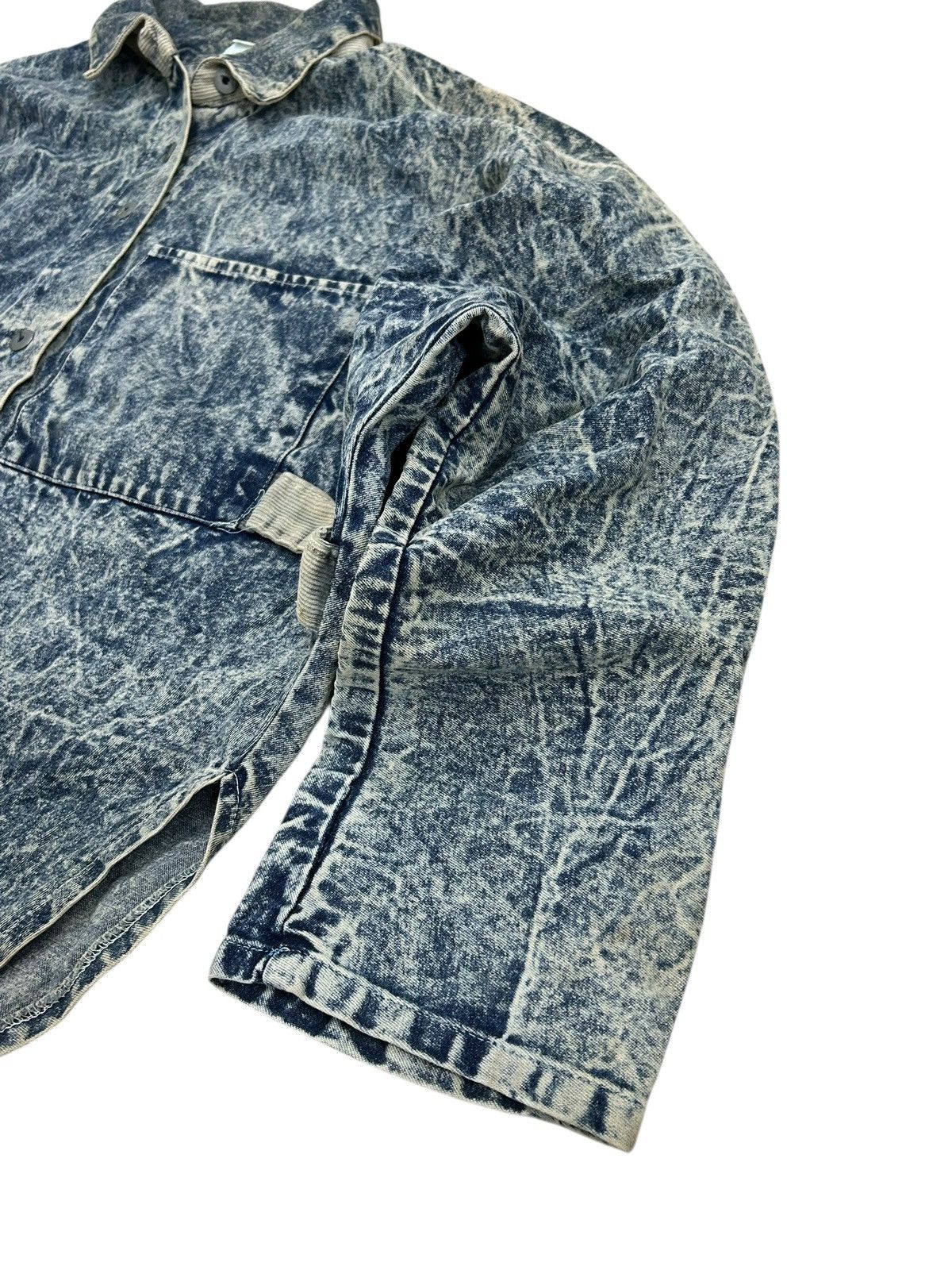 Le Grande Bleu (L.G.B.) Vintage Hot Things 90s Acid Wash Clawn Marks Corduroy Collar Size US L / EU 52-54 / 3 - 6 Thumbnail