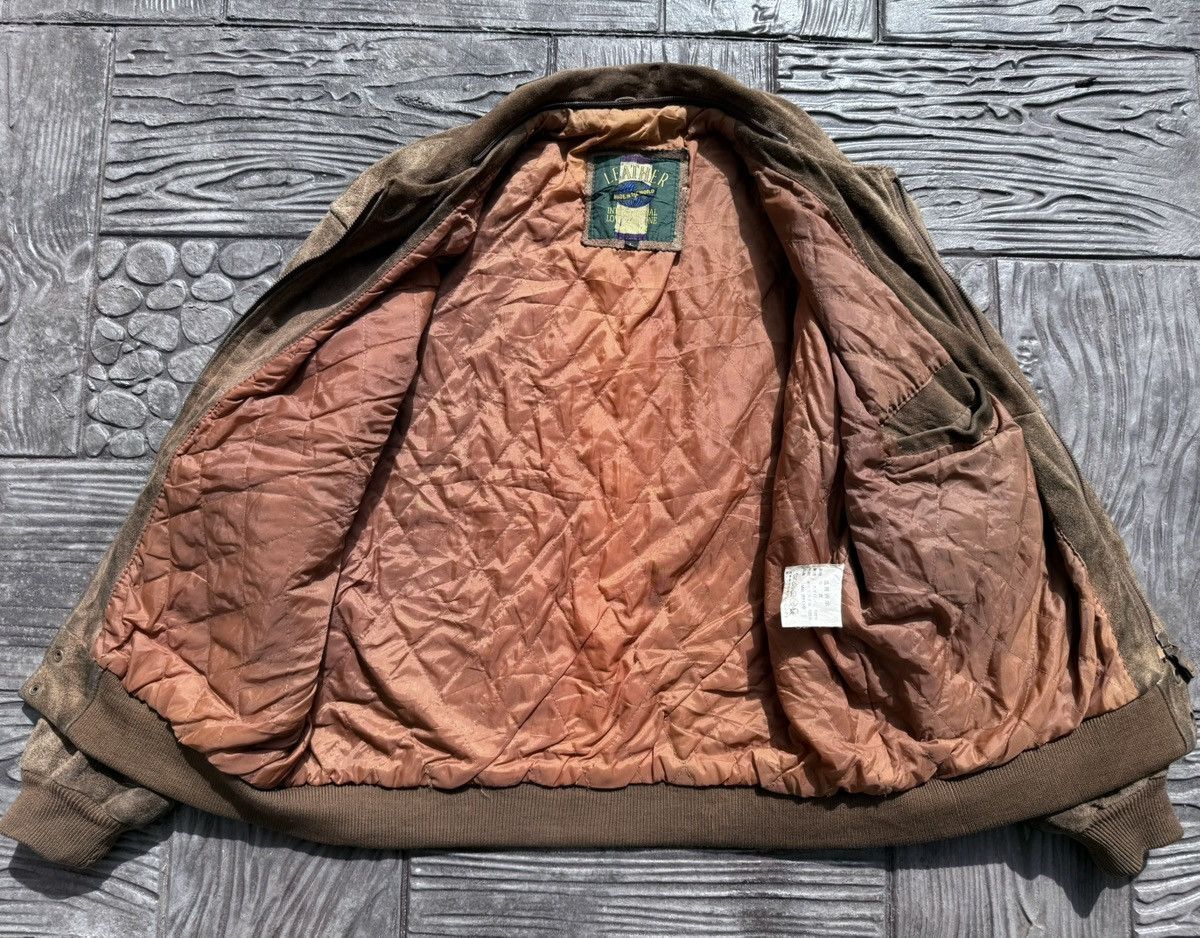 Japanese Brand Vintage 90s Leather Suede Jacket Schott Style Size US L / EU 52-54 / 3 - 15 Thumbnail