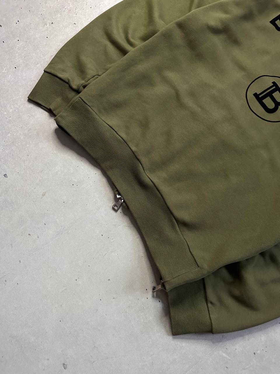 Balmain Balmain Paris Men’s Zip Hoodie Olive Green Luxury Biker Size US S / EU 44-46 / 1 - 5 Thumbnail