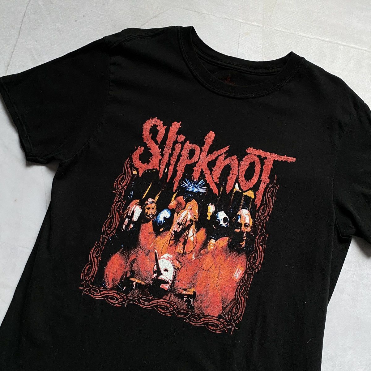 Band Tees × Slipknot × Vintage Vintage Slipknot T-Shirt tour Faded Style 90s Y2K Masks Size US M / EU 48-50 / 2 - 2 Thumbnail