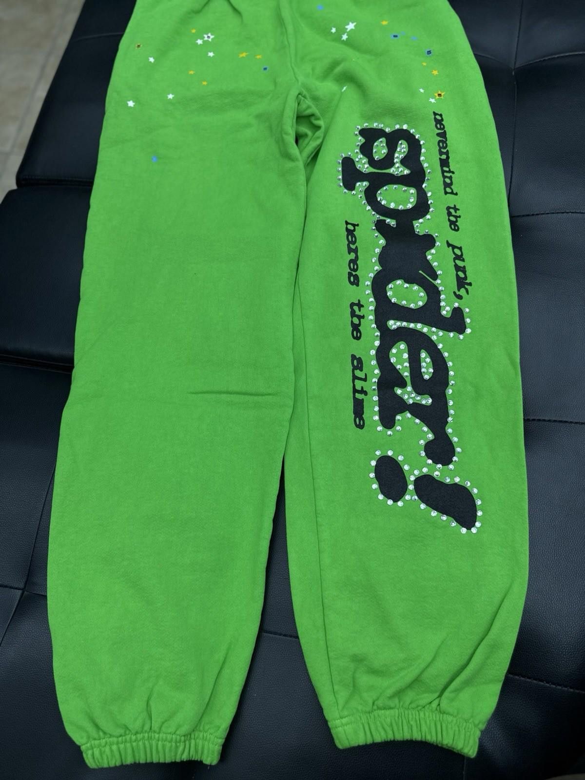 Other Sp5der Worldwide Slime Green Sweats Young Thug Spider (L) Size US 34 / EU 50 - 2 Thumbnail