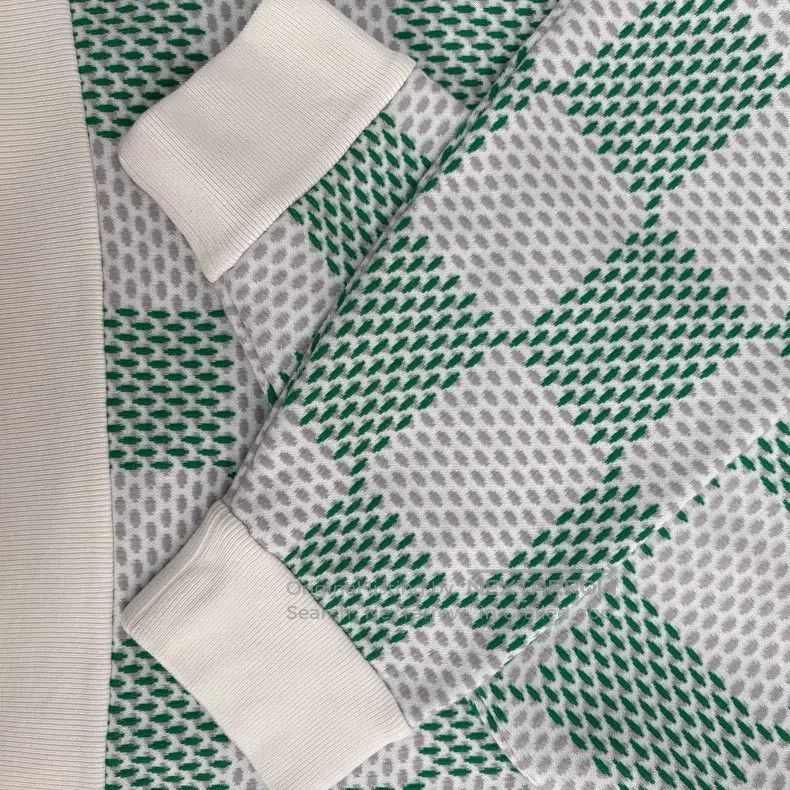 Louis Vuitton Louis Vuitton SS24 White and Green Checkerboard Sweatshirt Size US XL / EU 56 / 4 - 5 Thumbnail