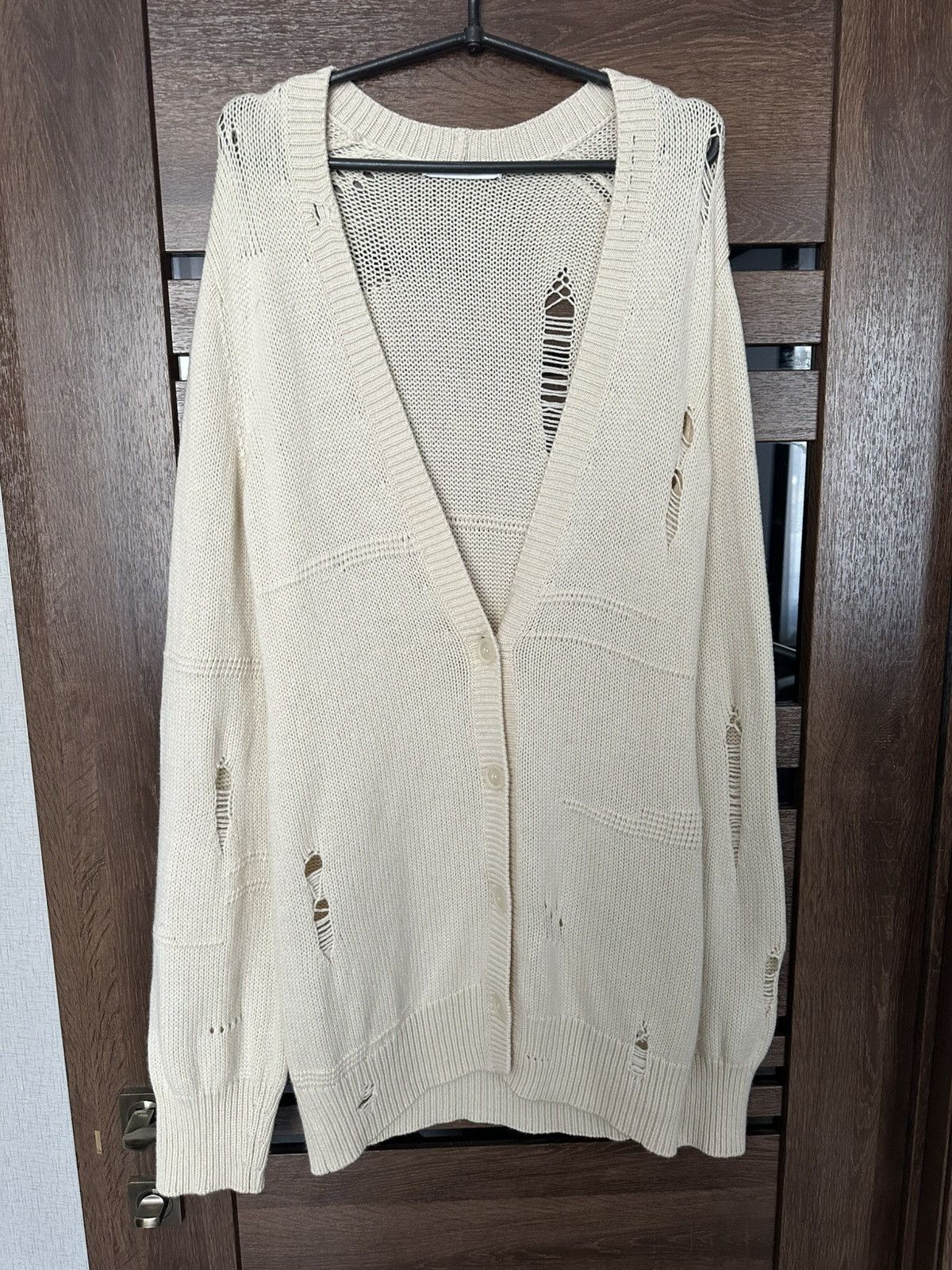 Helmut Lang Helmut Lang Distressed Knit Cardigan Size US XS / EU 42 / 0 - 2 Thumbnail